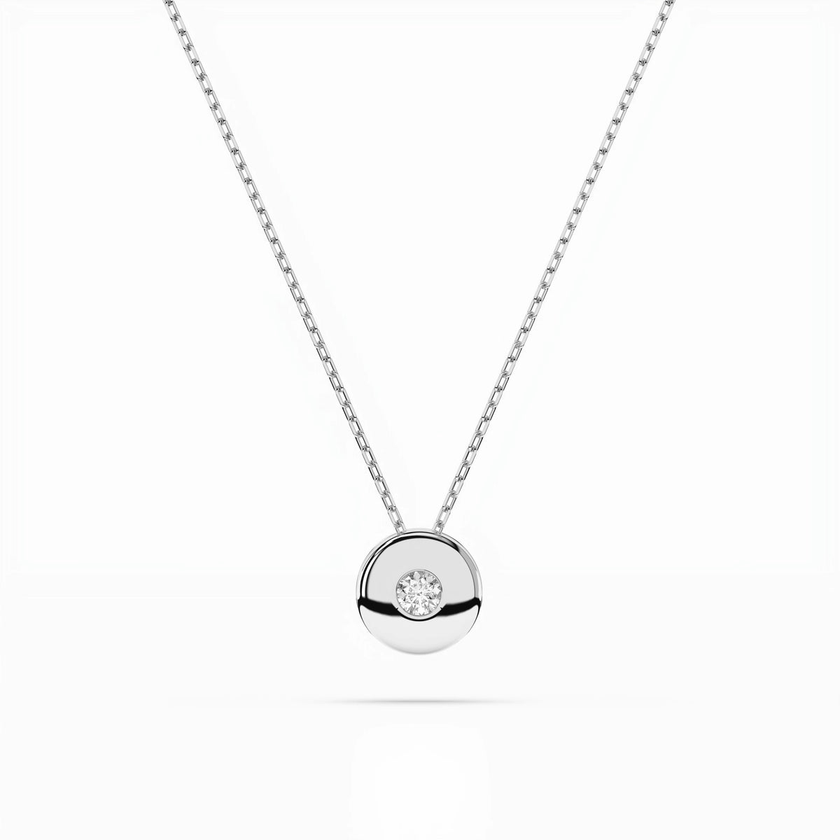 Round Bezel Diamond Pendant GT