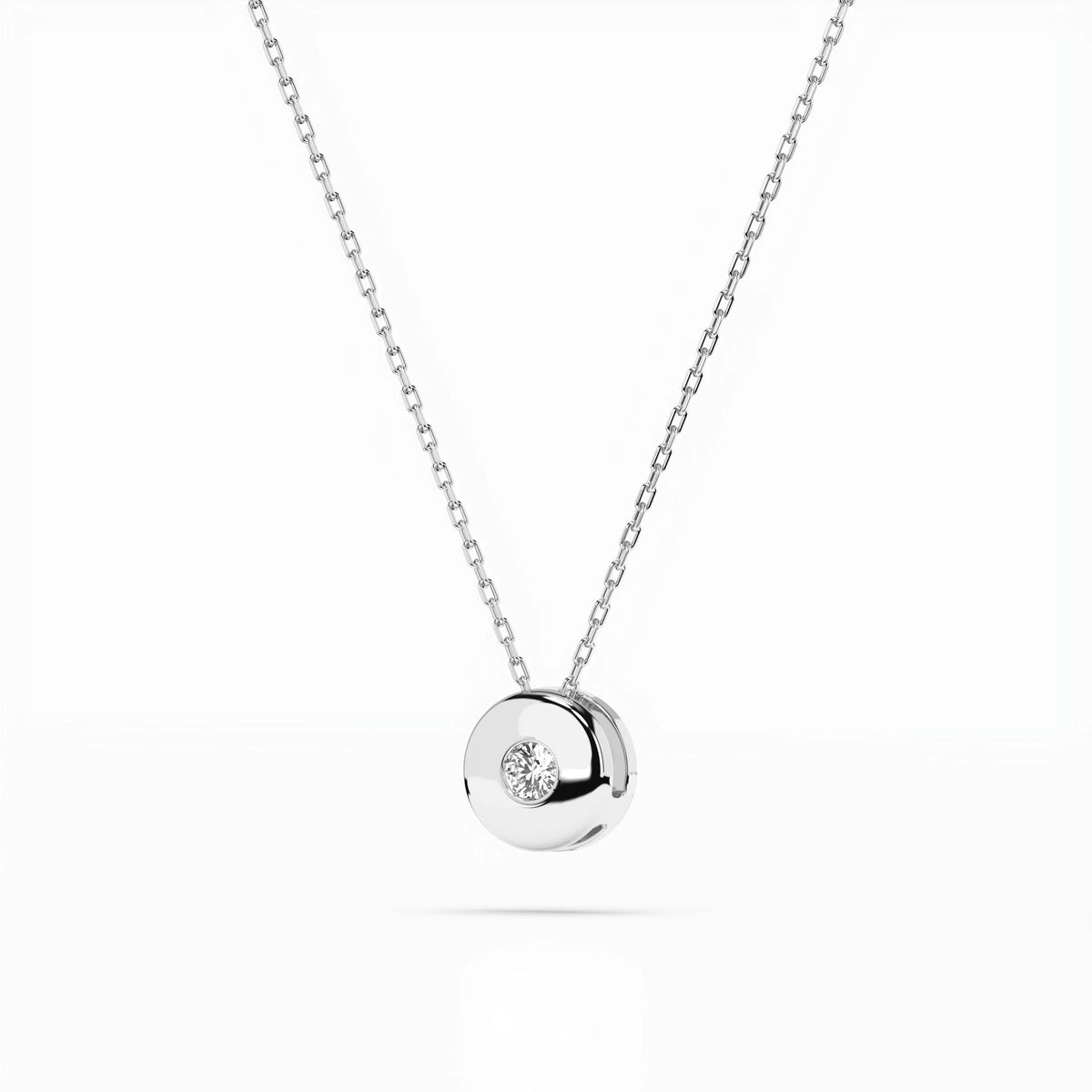 Round Bezel Diamond Pendant GT