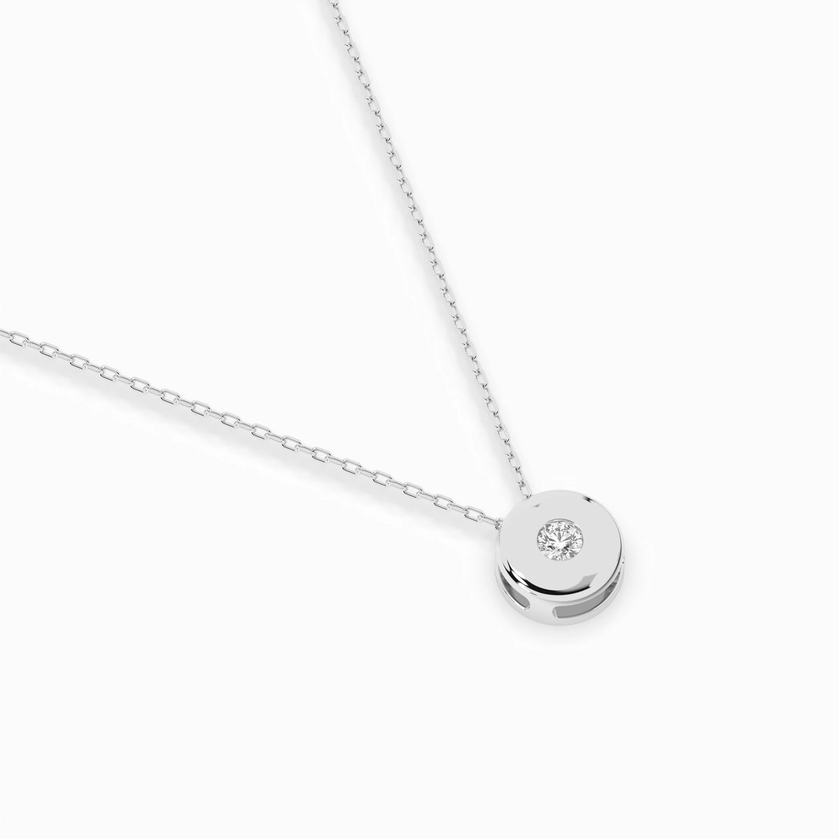 Round Bezel Diamond Pendant GT