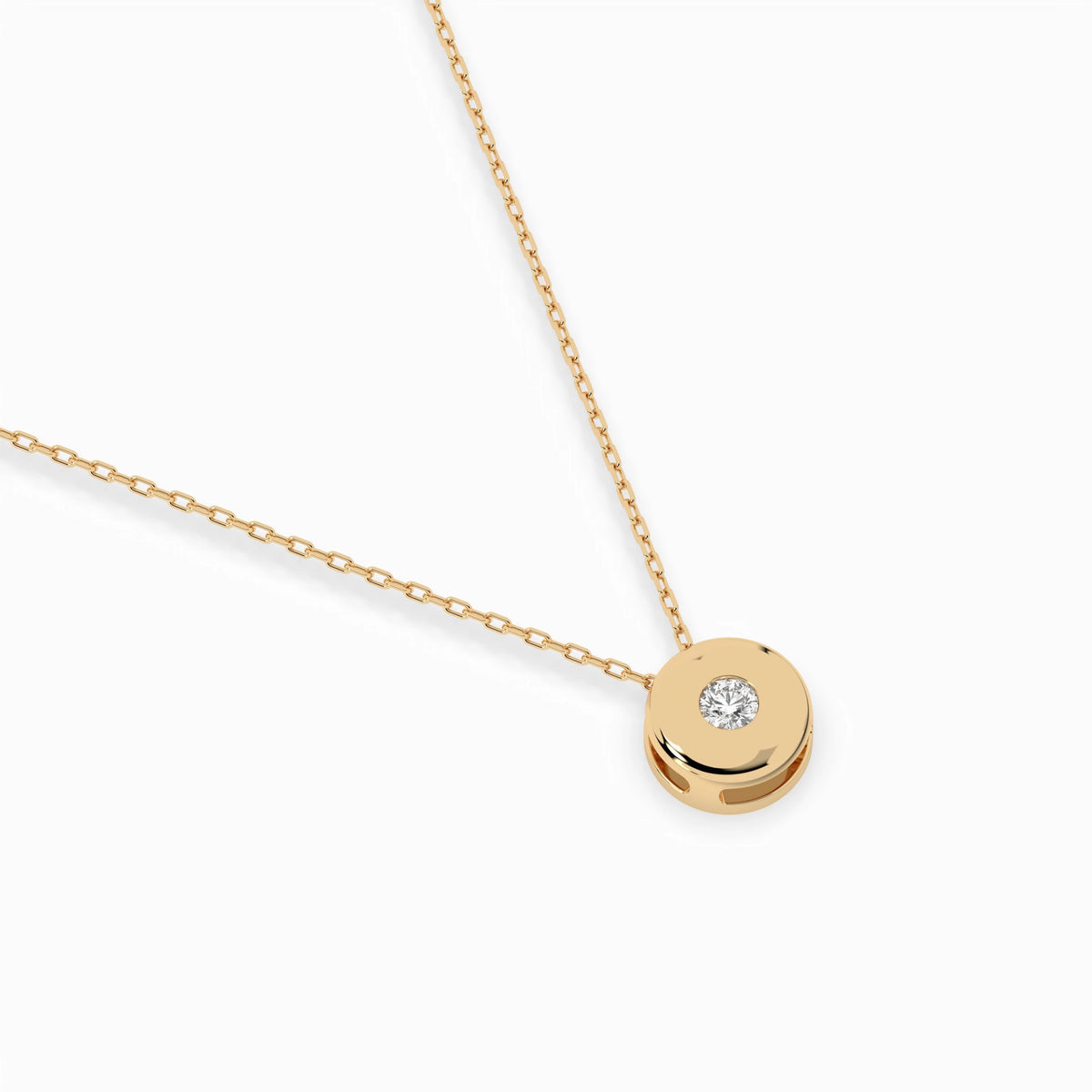Round Bezel Diamond Pendant GT