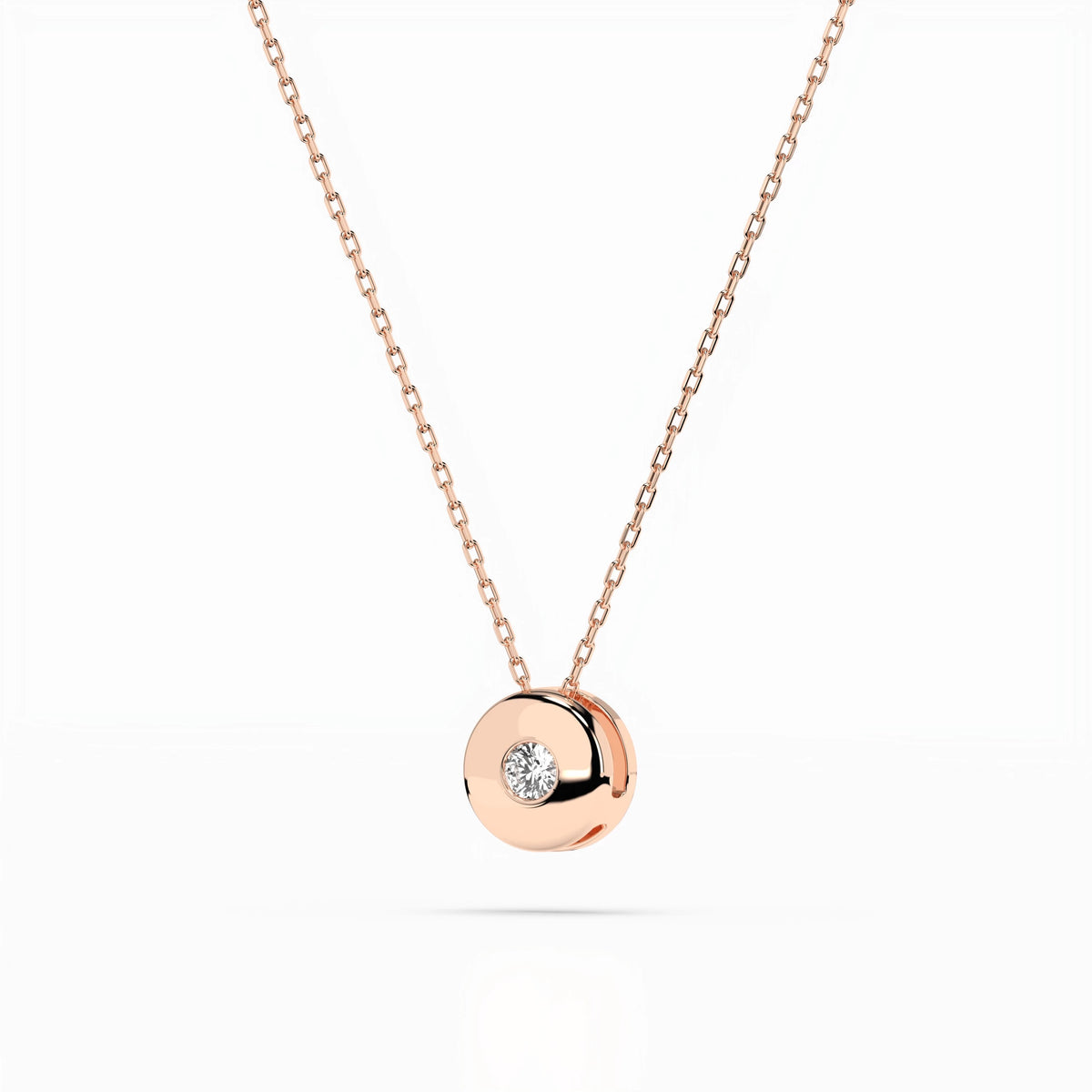 Round Bezel Diamond Pendant GT