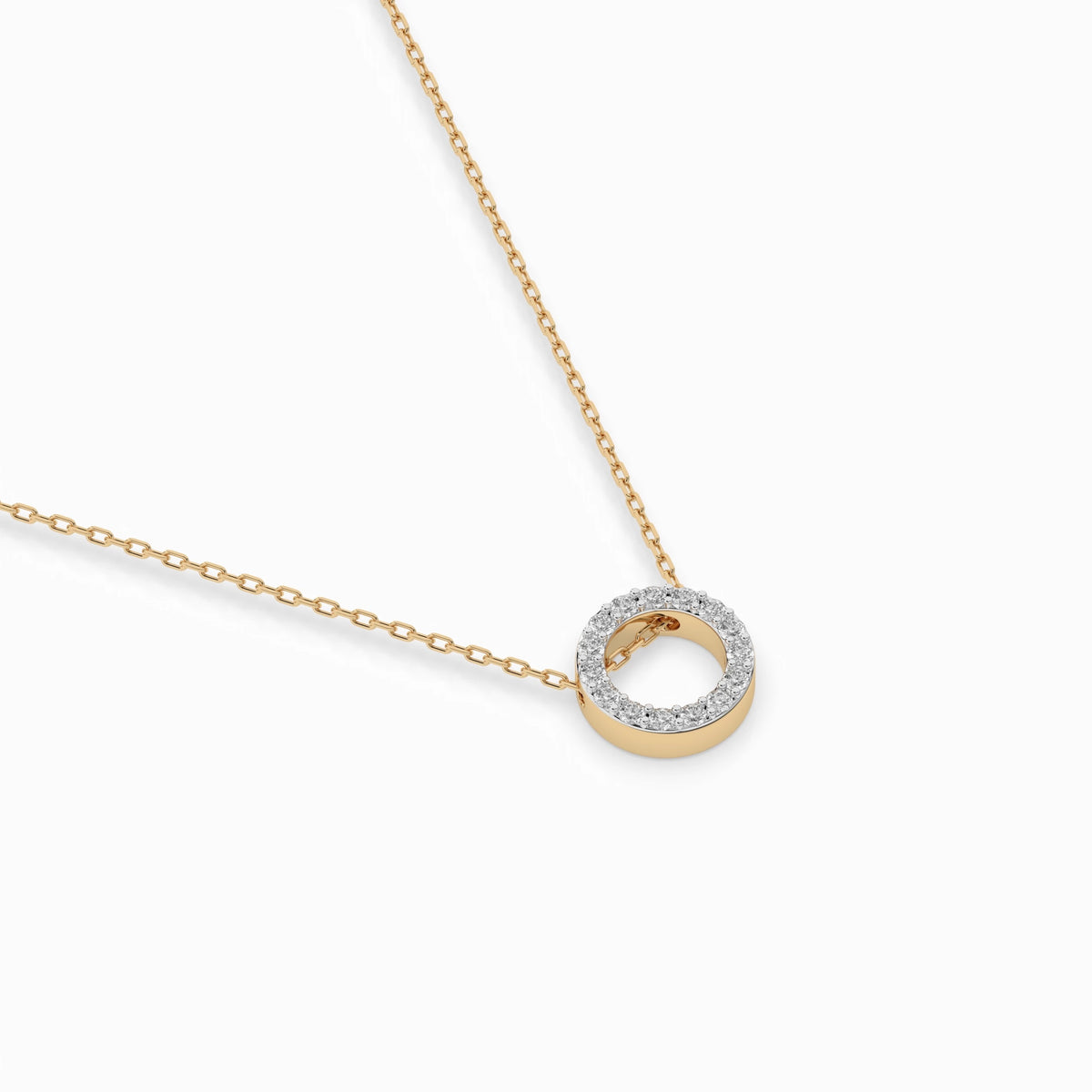 Round Circle Diamond Pendant GT