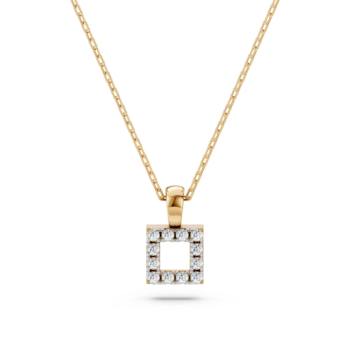 Round Cube Diamond Pendant GT