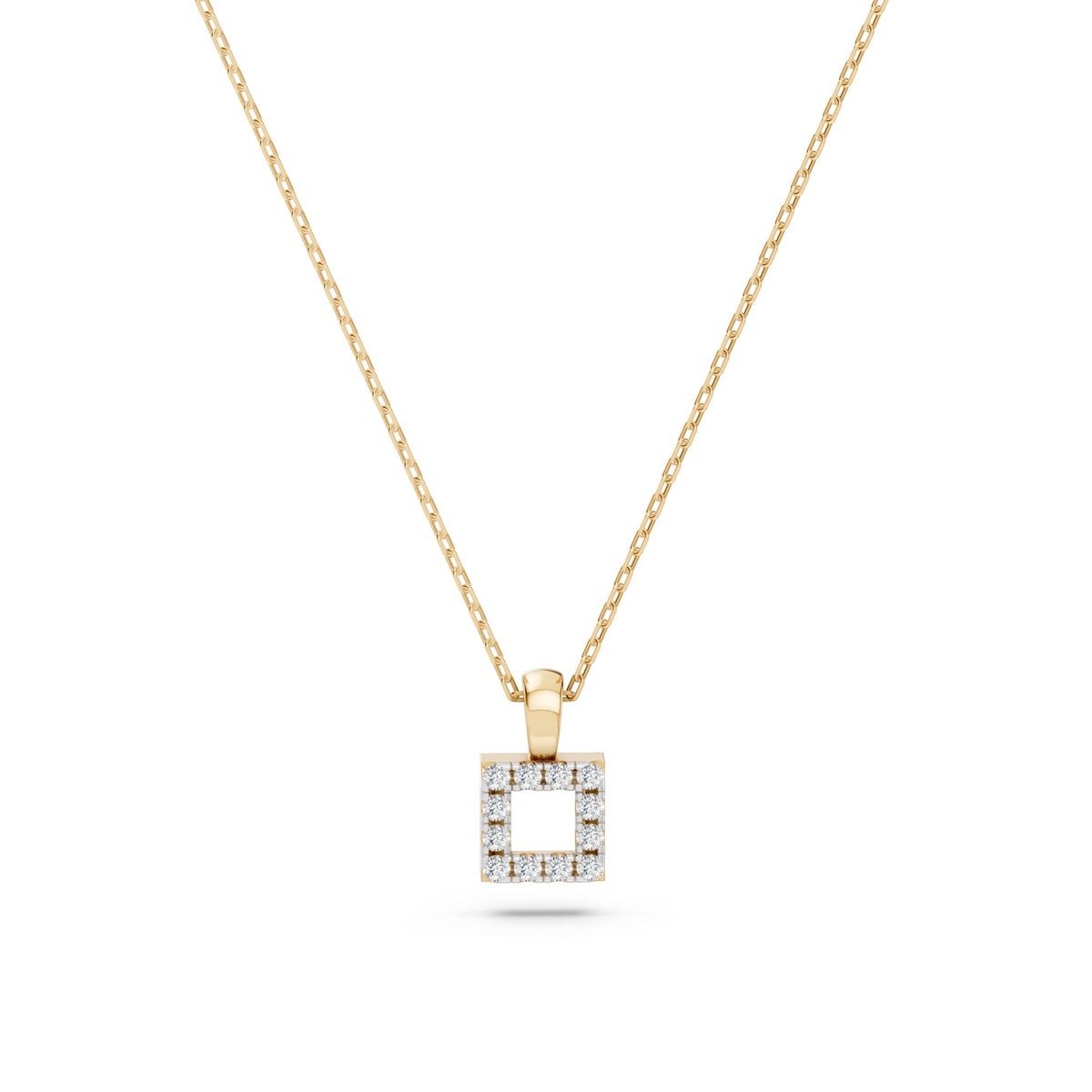Round Cube Diamond Pendant GT