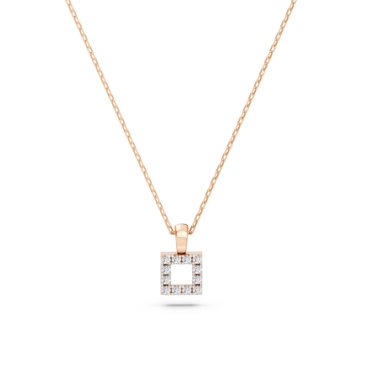 Round Cube Diamond Pendant GT