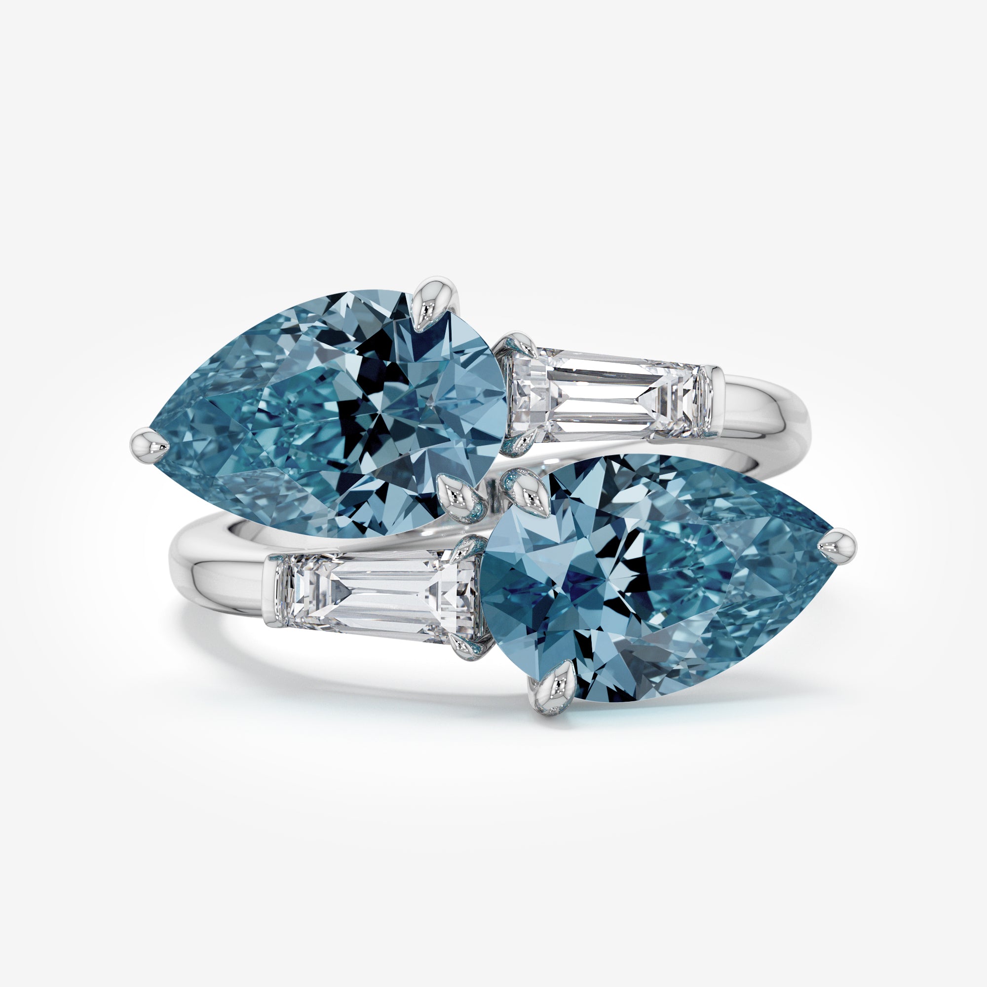 Foxy Reflection Blue Diamonds Ring (6 Сt. T.W.)