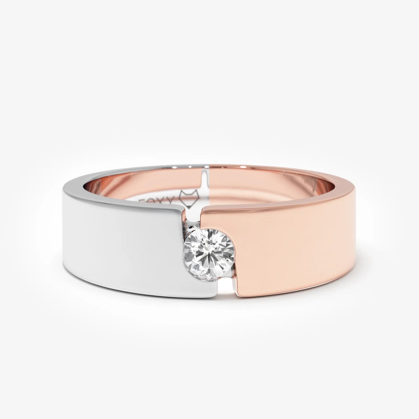 Men's Two Tone Wedding Band