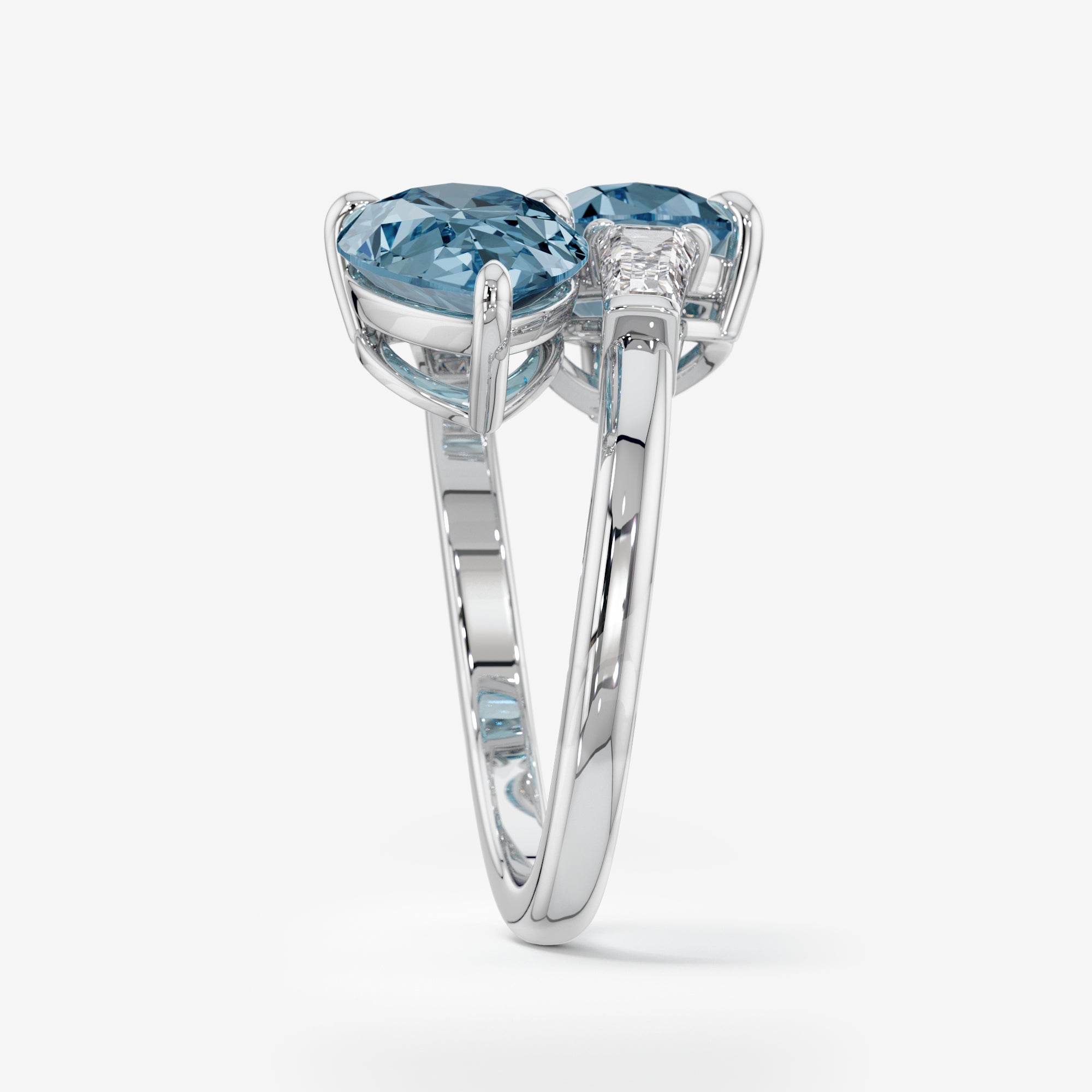 Foxy Reflection Blue Diamonds Ring (6 Сt. T.W.)
