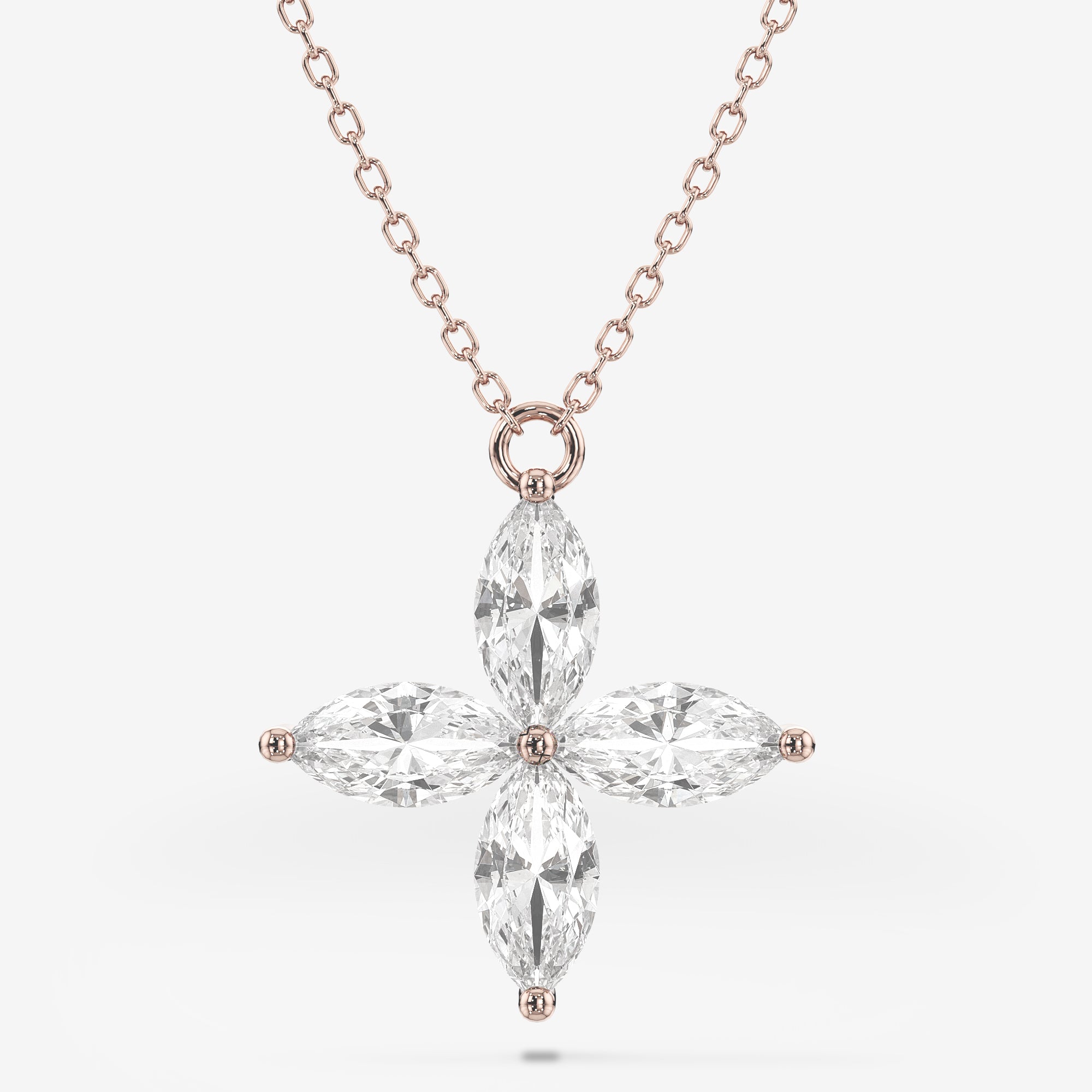 Floral Pendant Necklace (0.75 Сt. T.W.)