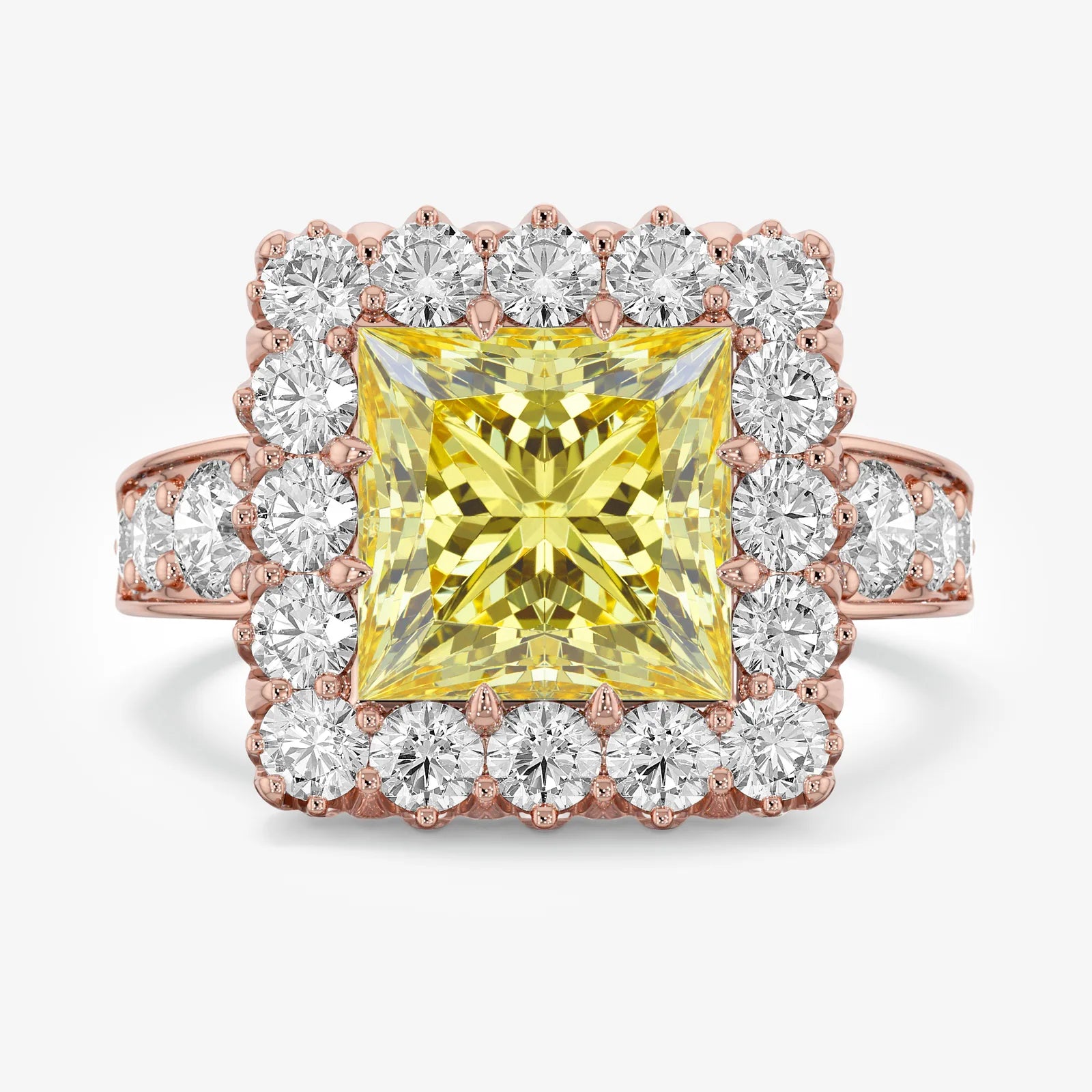 Honey Glow Princess Diamond Ring
