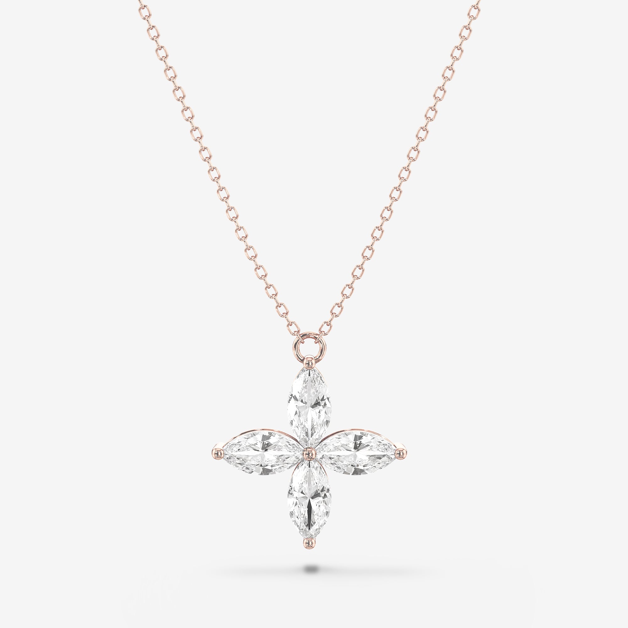 Floral Pendant Necklace (0.75 Сt. T.W.)