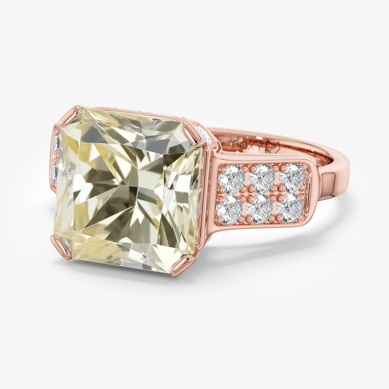 Open Moment Asscher Diamond Ring