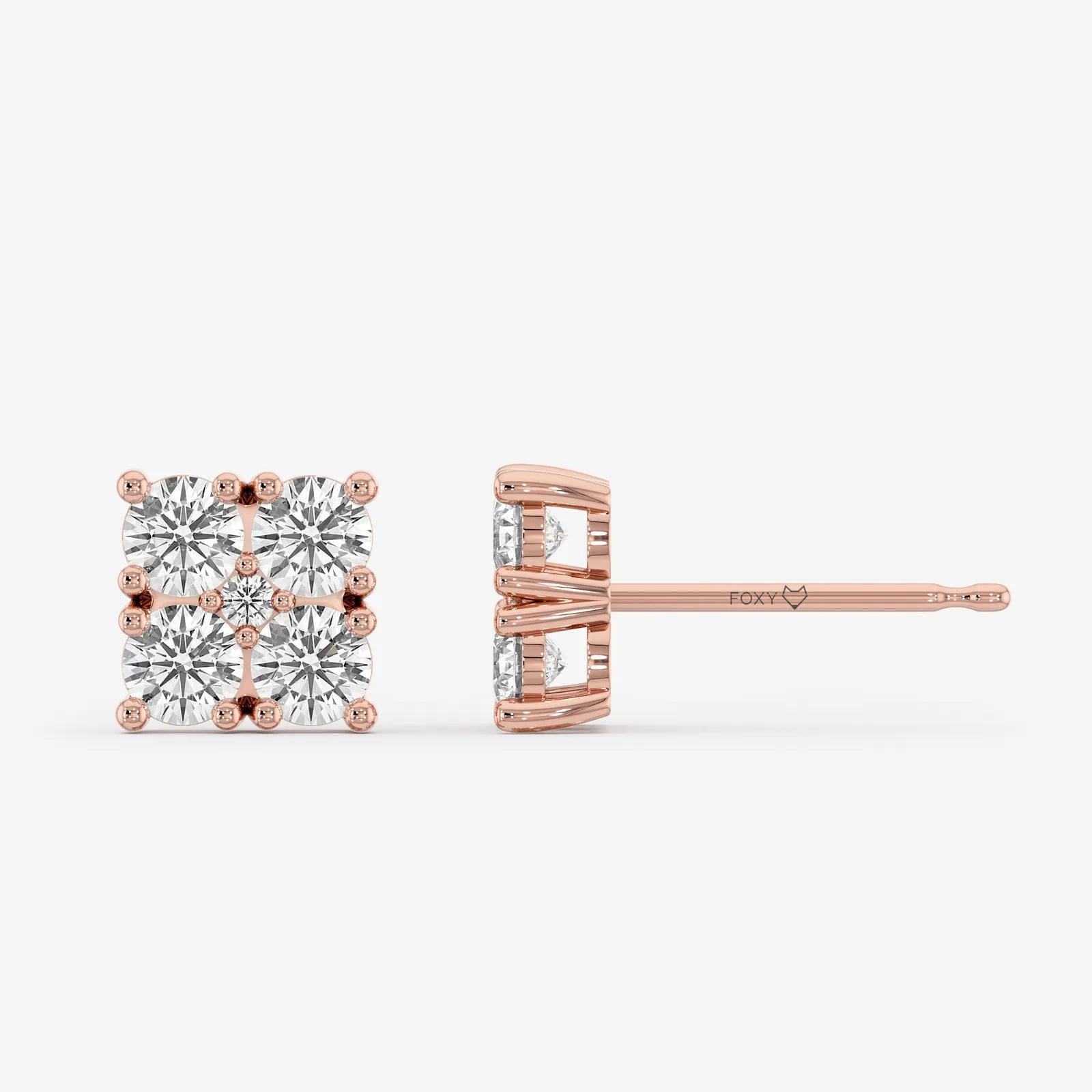 Quad Centre Stud Earrings