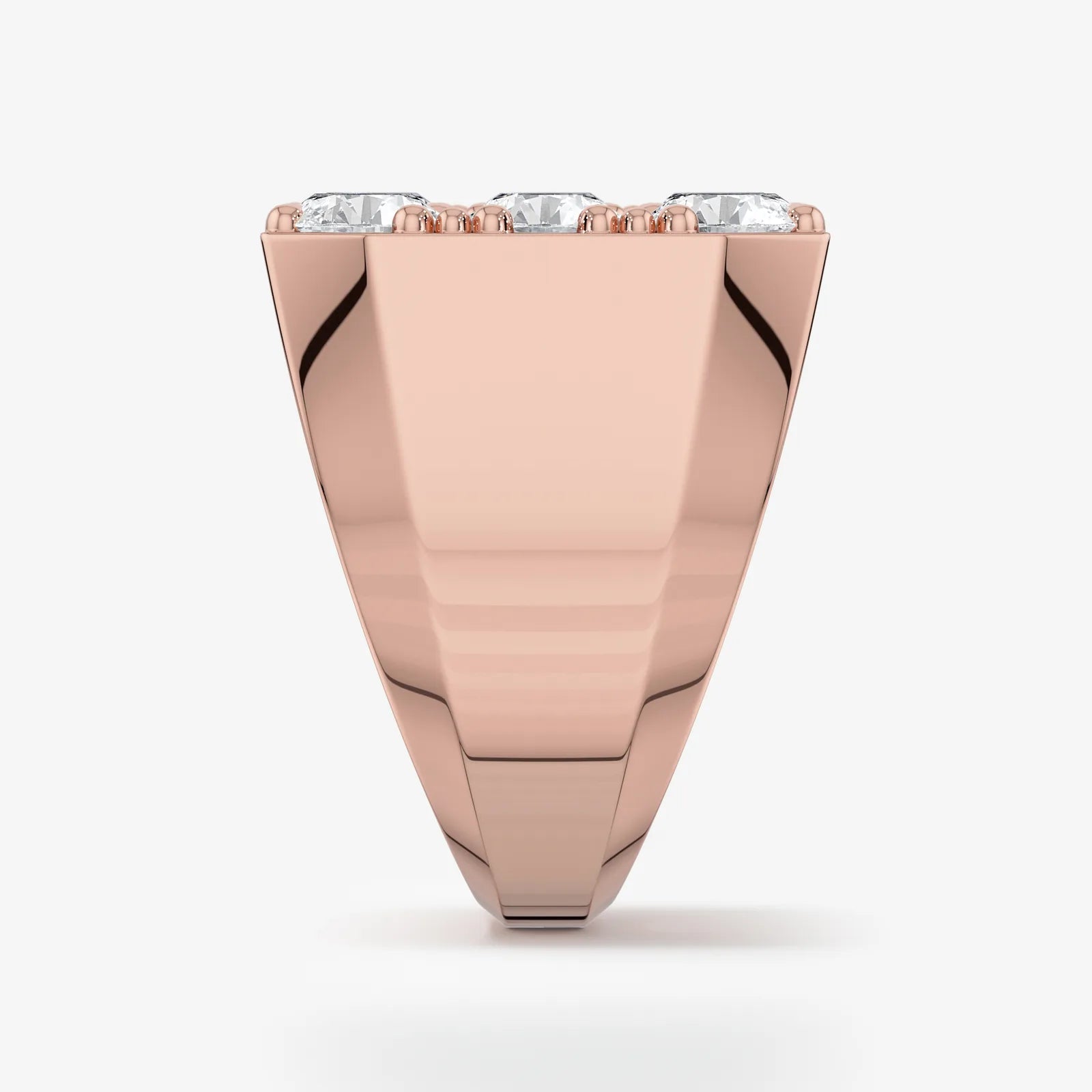 Men's Statement Signet Lab Diamond Ring