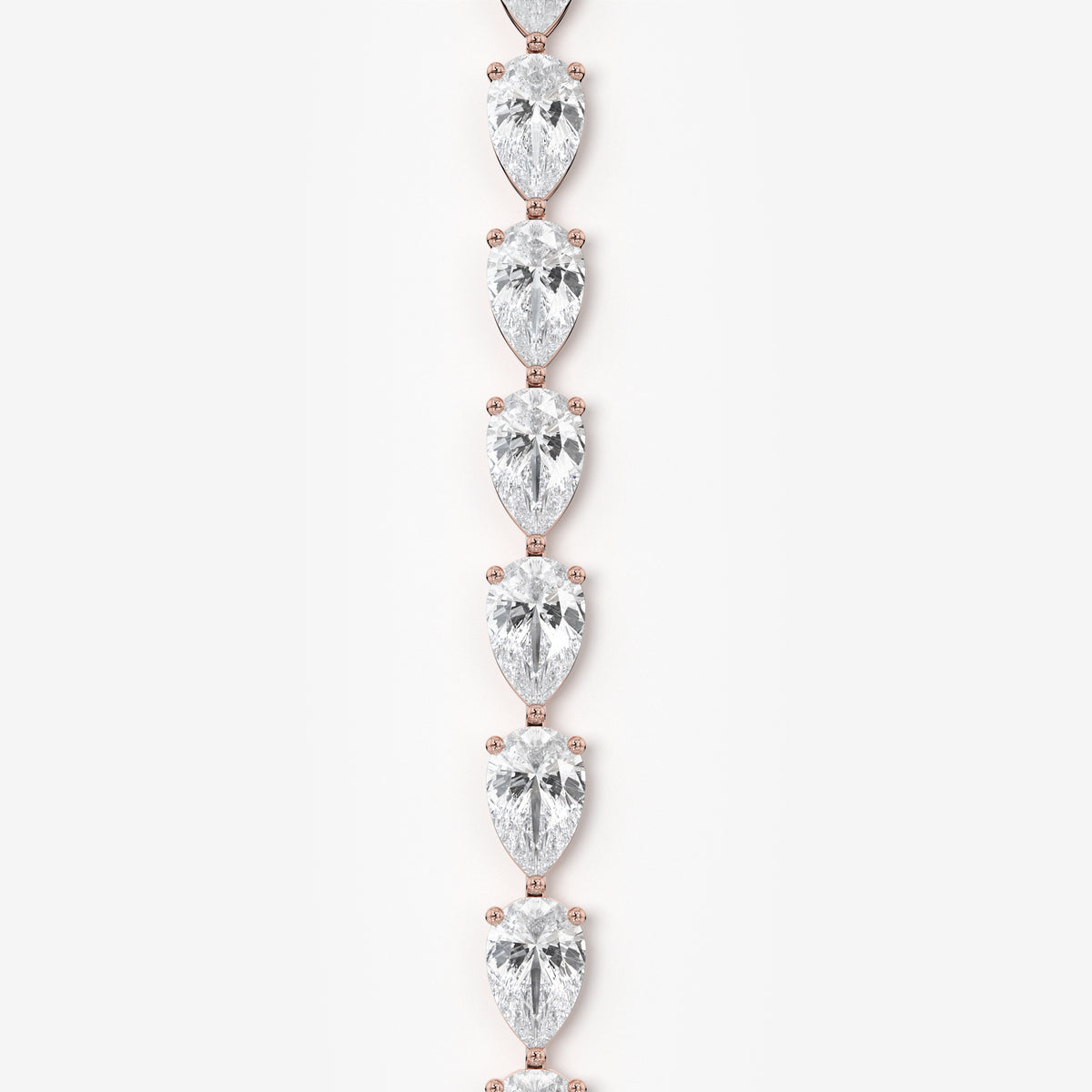 Pear Cut East-West Diamond Tennis Bracelet