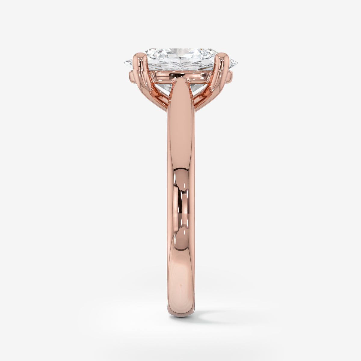 Oval Solitaire Diamond Engagement Ring