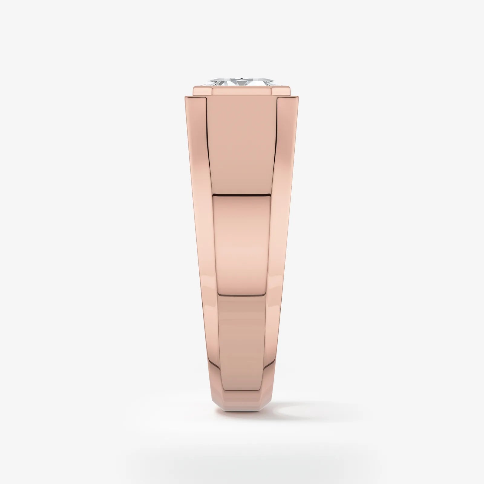 Men's Signet Emerald Cut Lab Diamond Ring