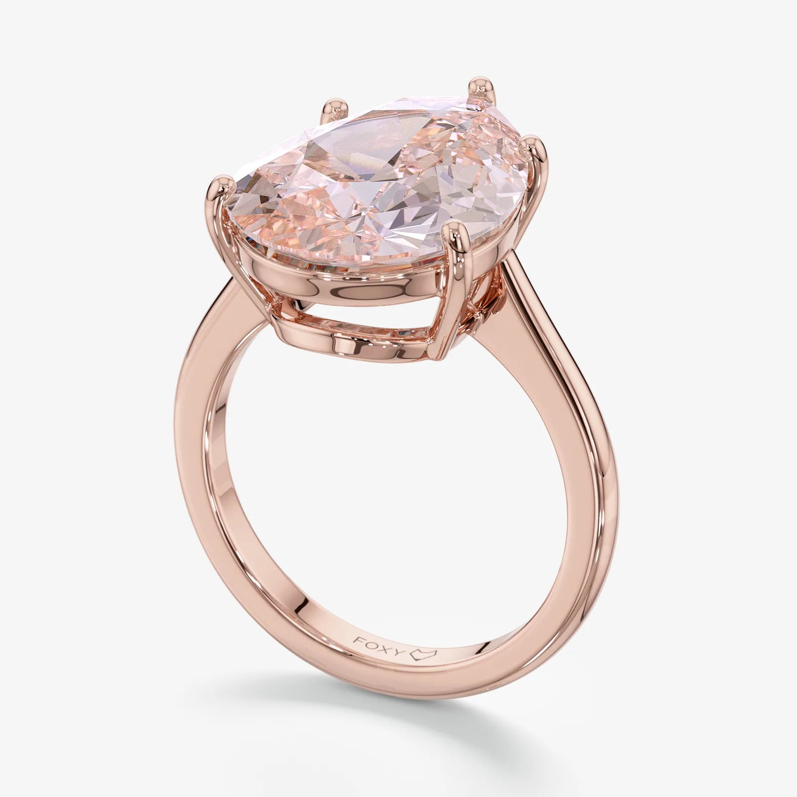 Pick Pink Solitaire Pear Diamond Ring