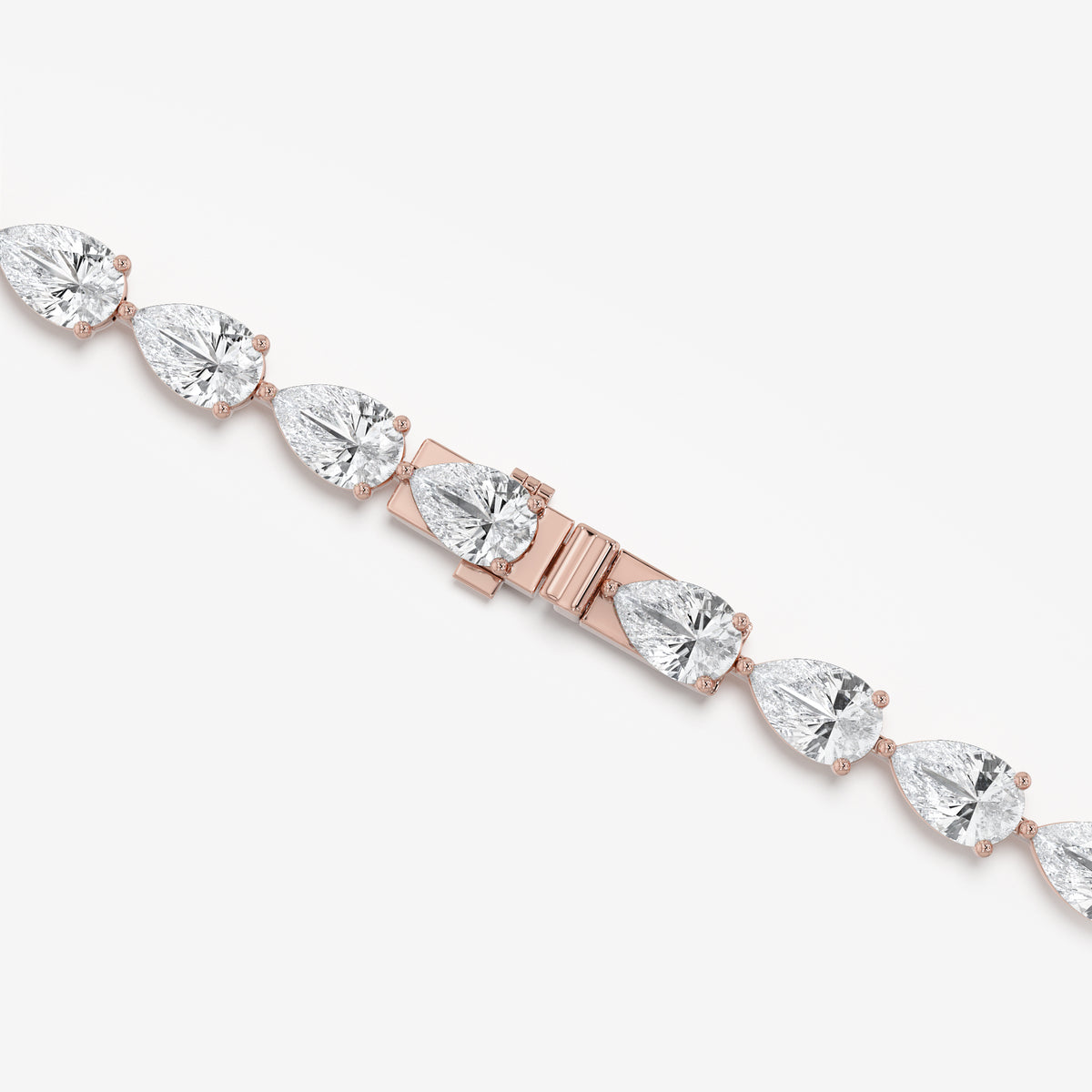 Pear Cut East-West Diamond Tennis Bracelet