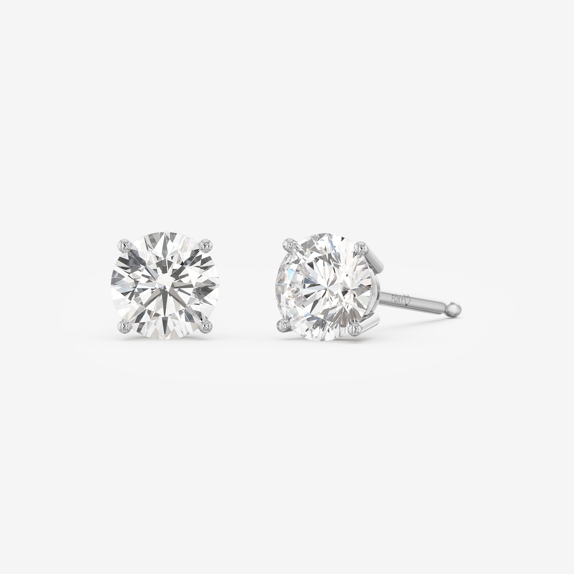 Shown in 1 ct each earring