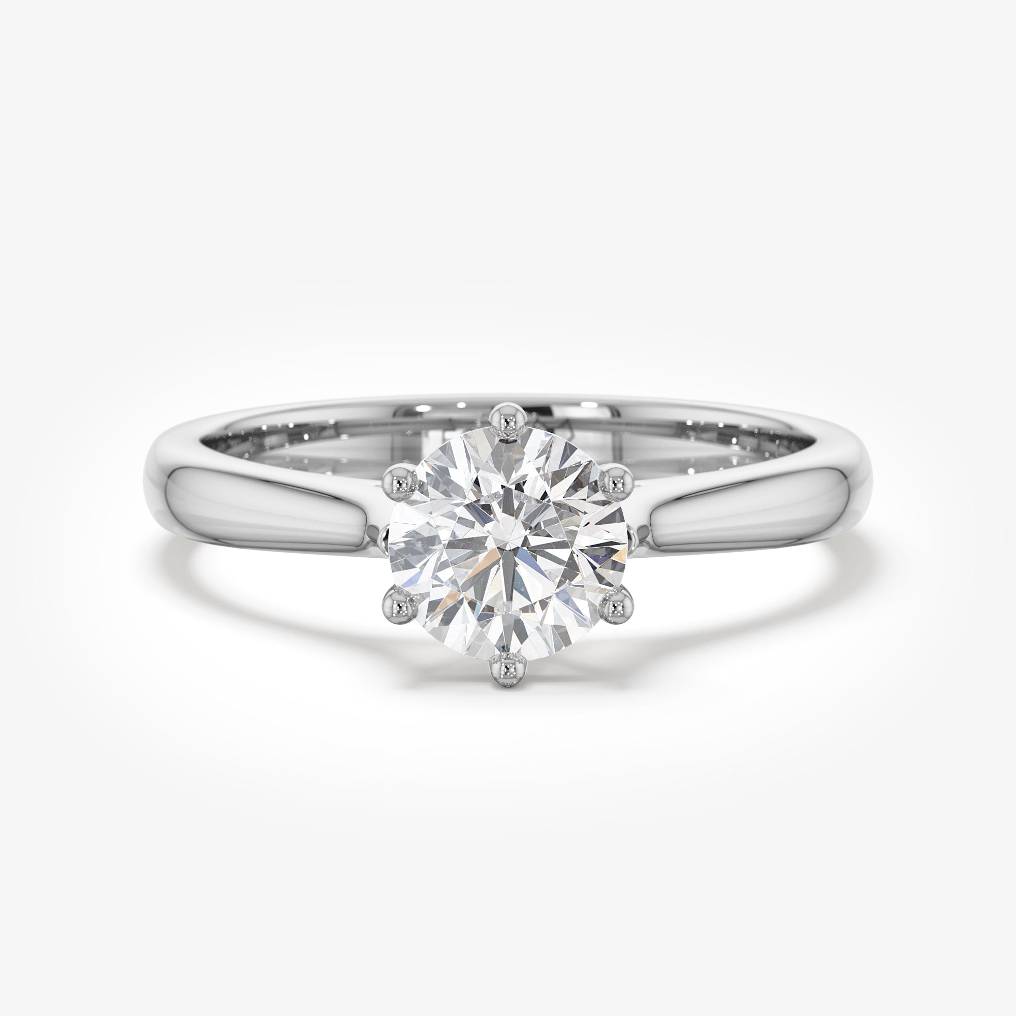Cathedral 6-Prong Solitaire Engagement Ring