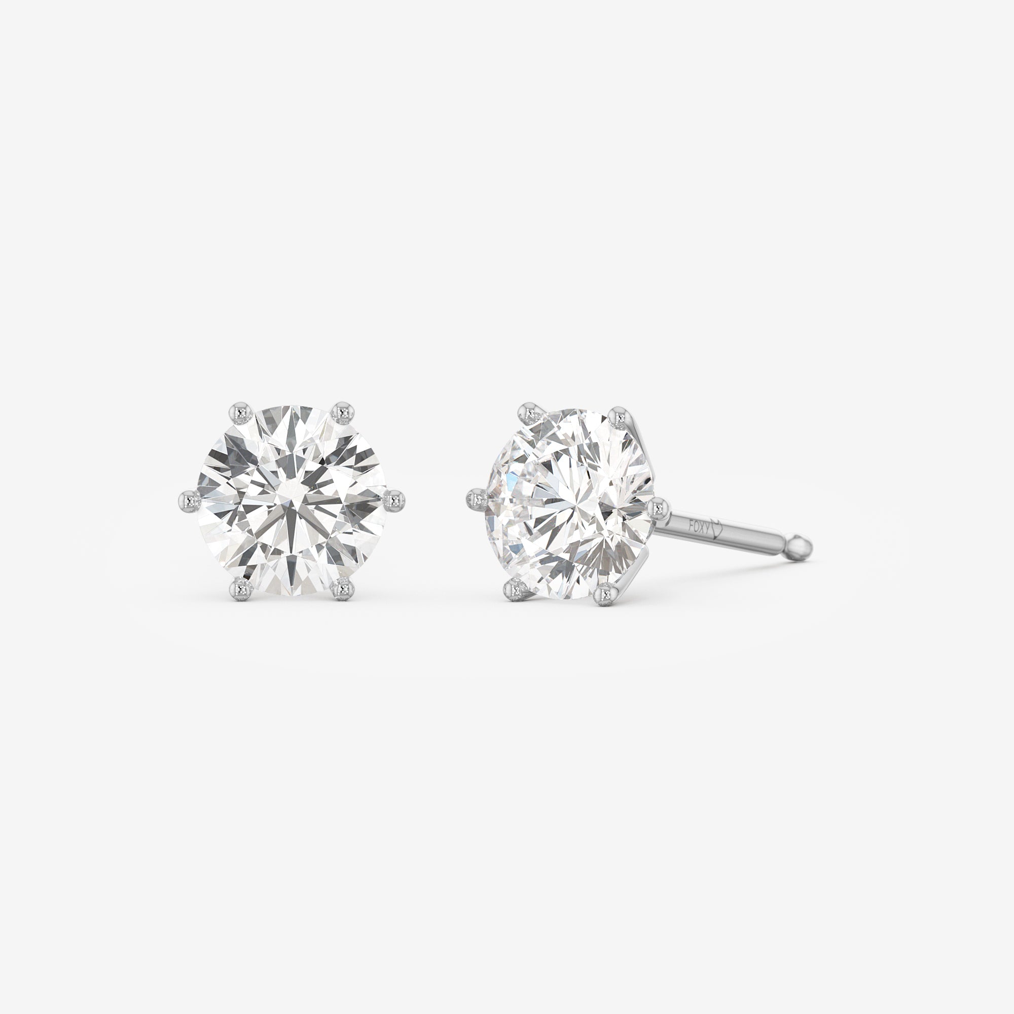 Shown in 1 ct each earring