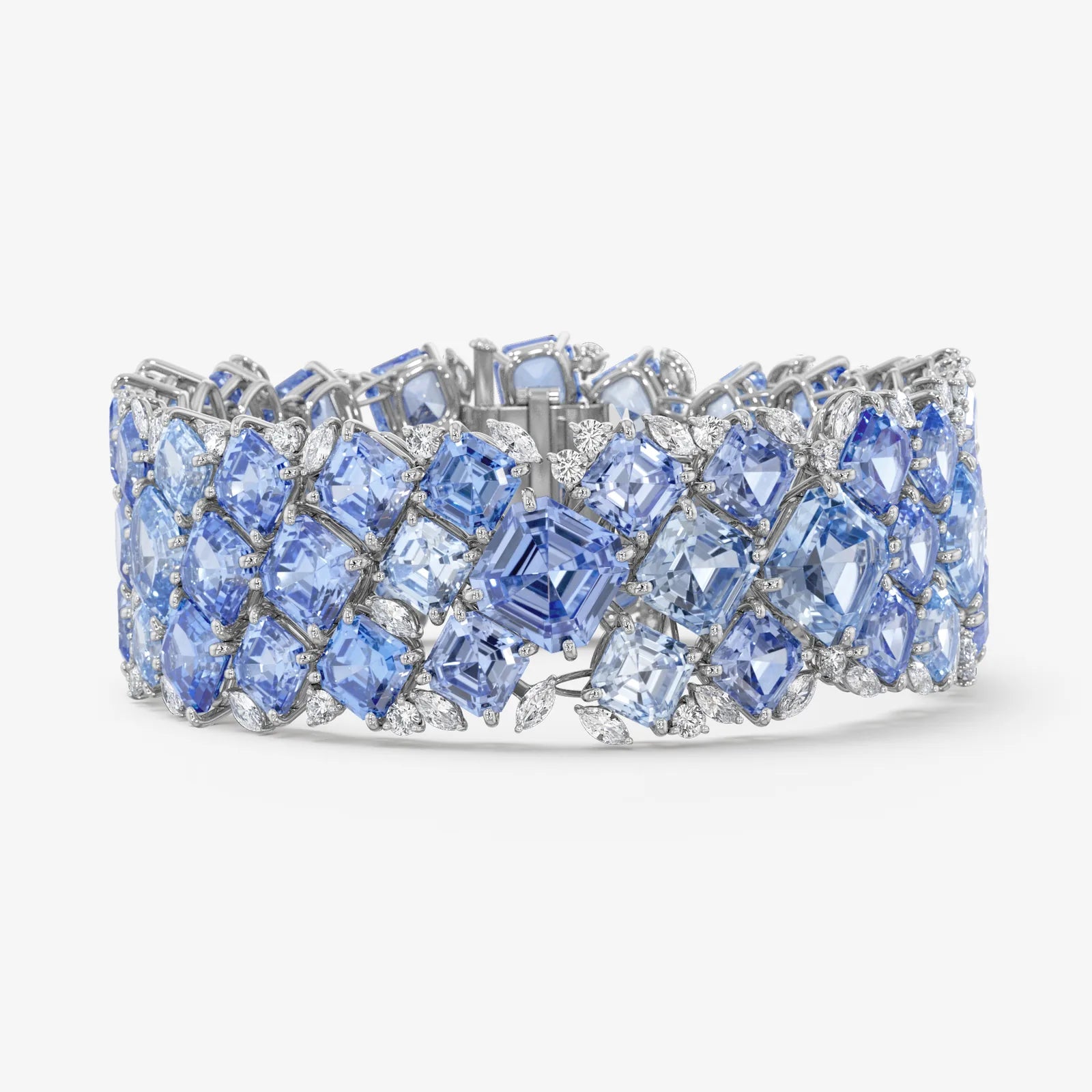 Blue Wave Line Lab-Grown Diamond Bracelet (105 Сt. T.W.)