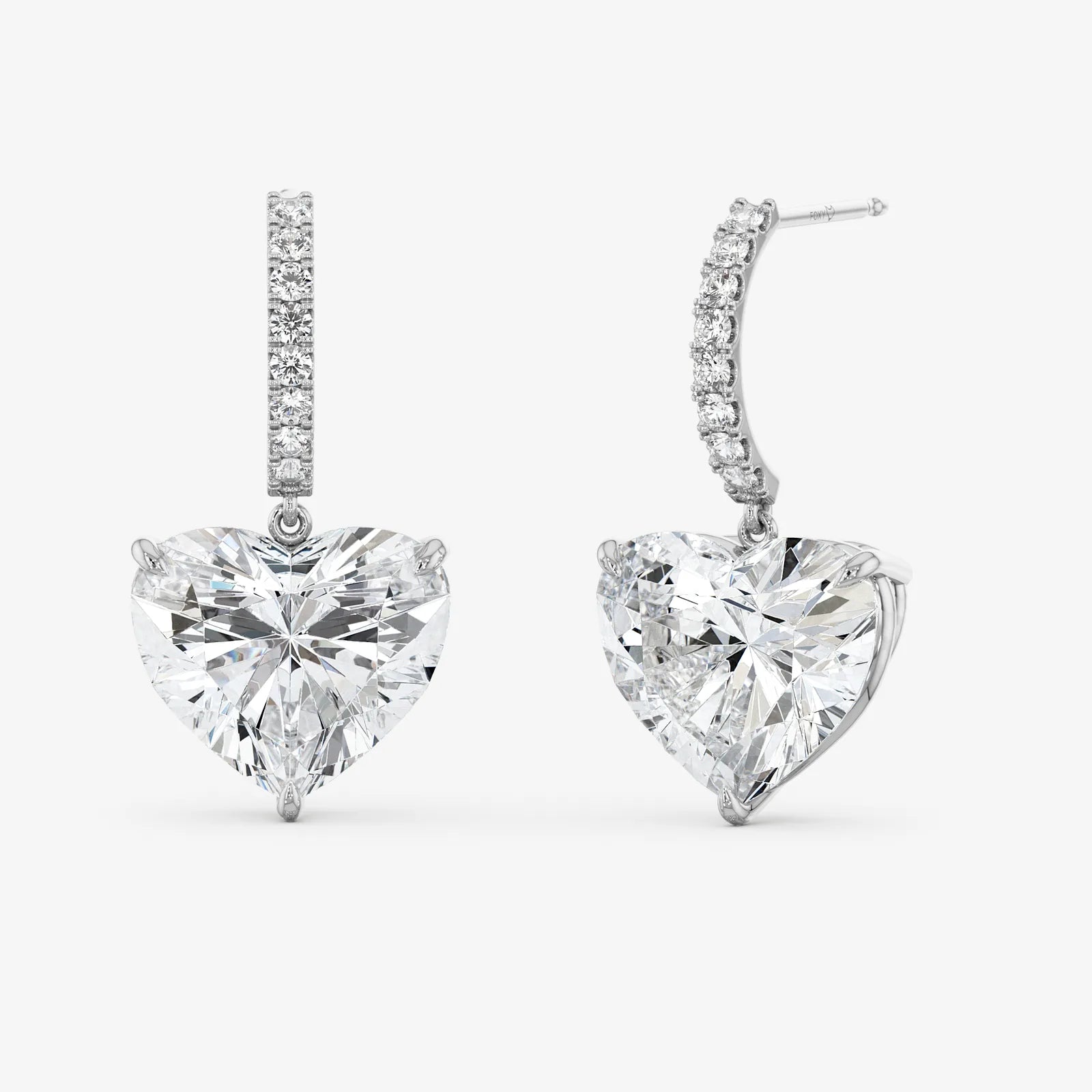 Heart Stone Drop Earrings