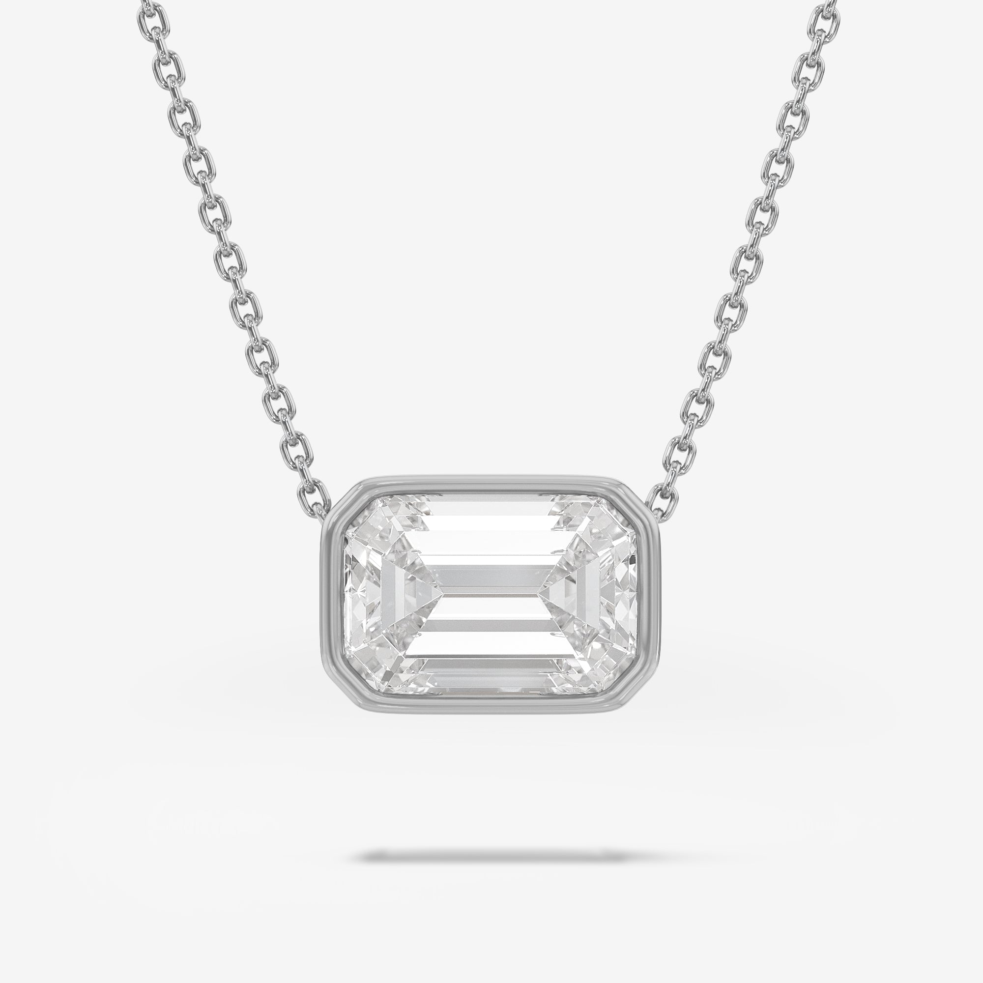 Bezel Pendant Necklace (1 Сt. T.W.)