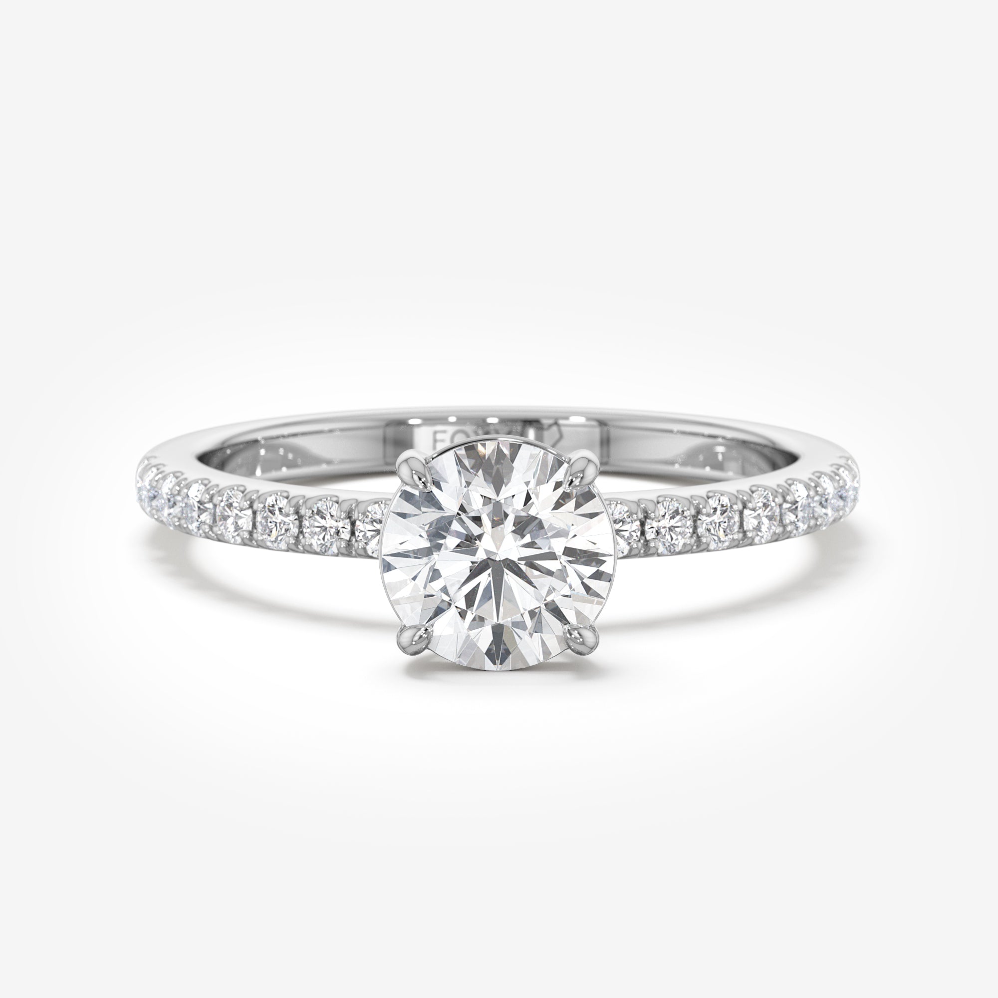 Classic Pavé Diamond Engagement Ring