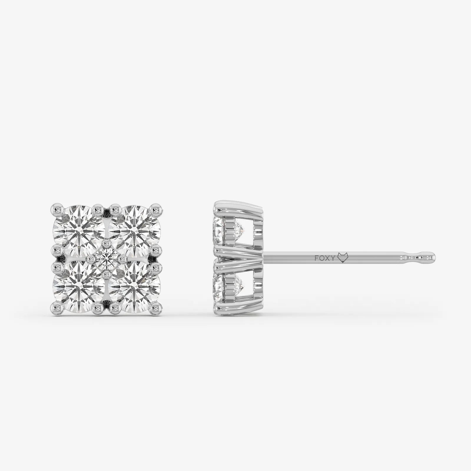 Quad Centre Stud Earrings