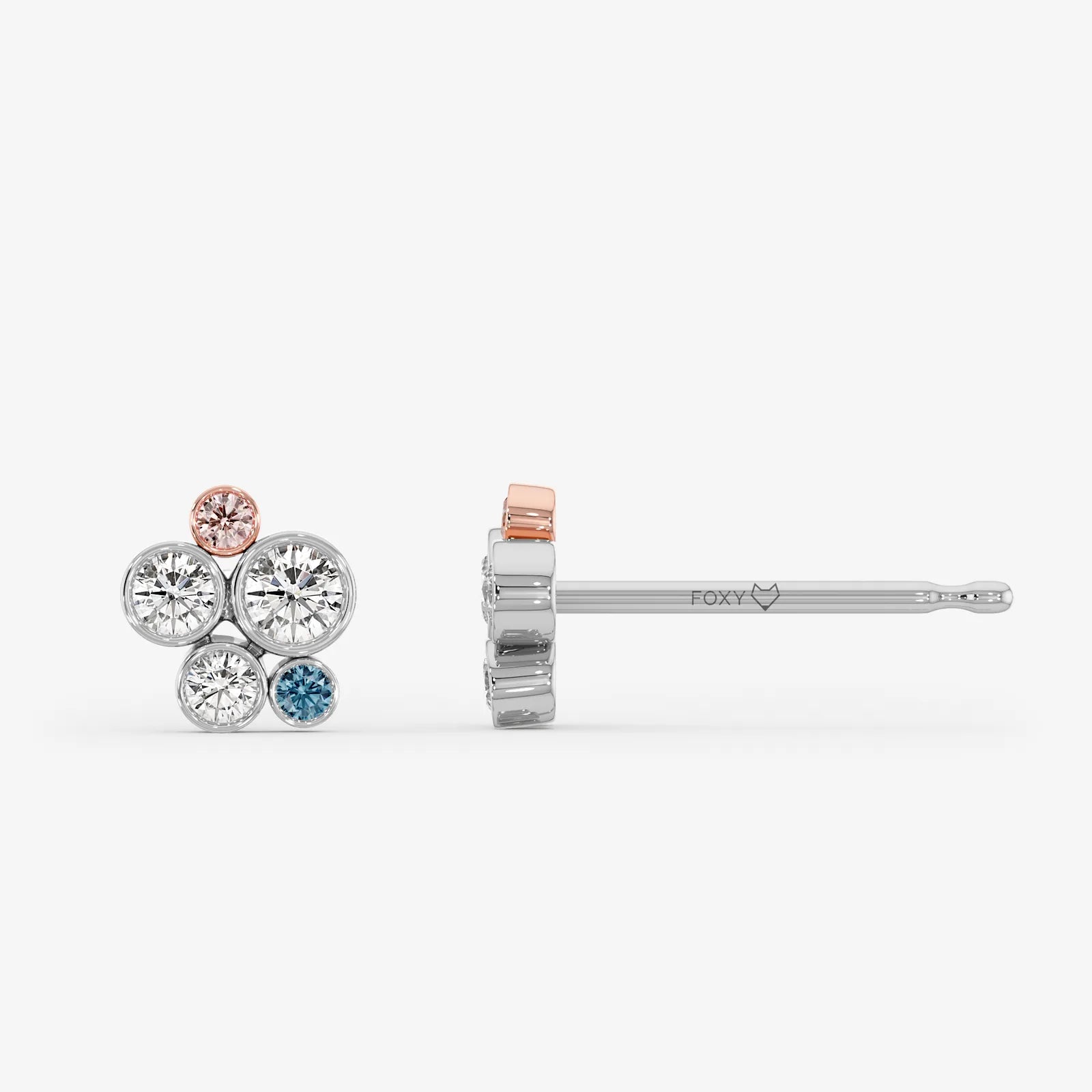 Meeting Pink & Blue Stud Earrings