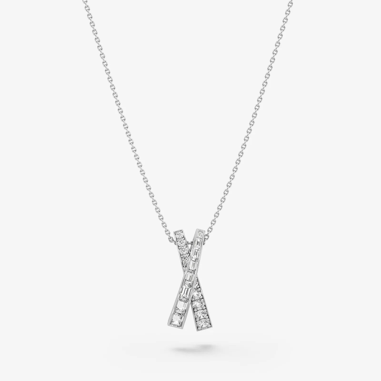 Cross Twist Pendant Necklace