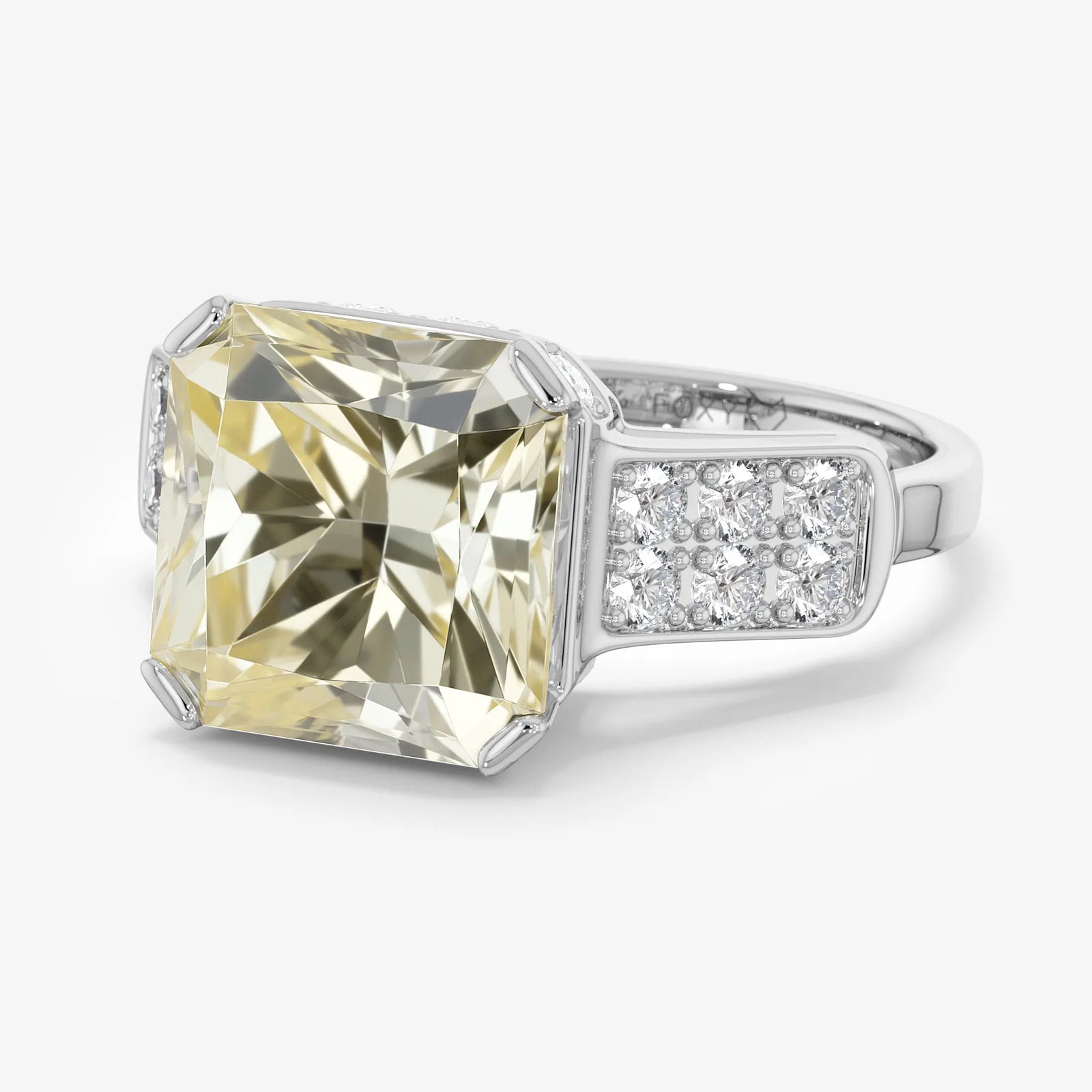 Open Moment Asscher Diamond Ring