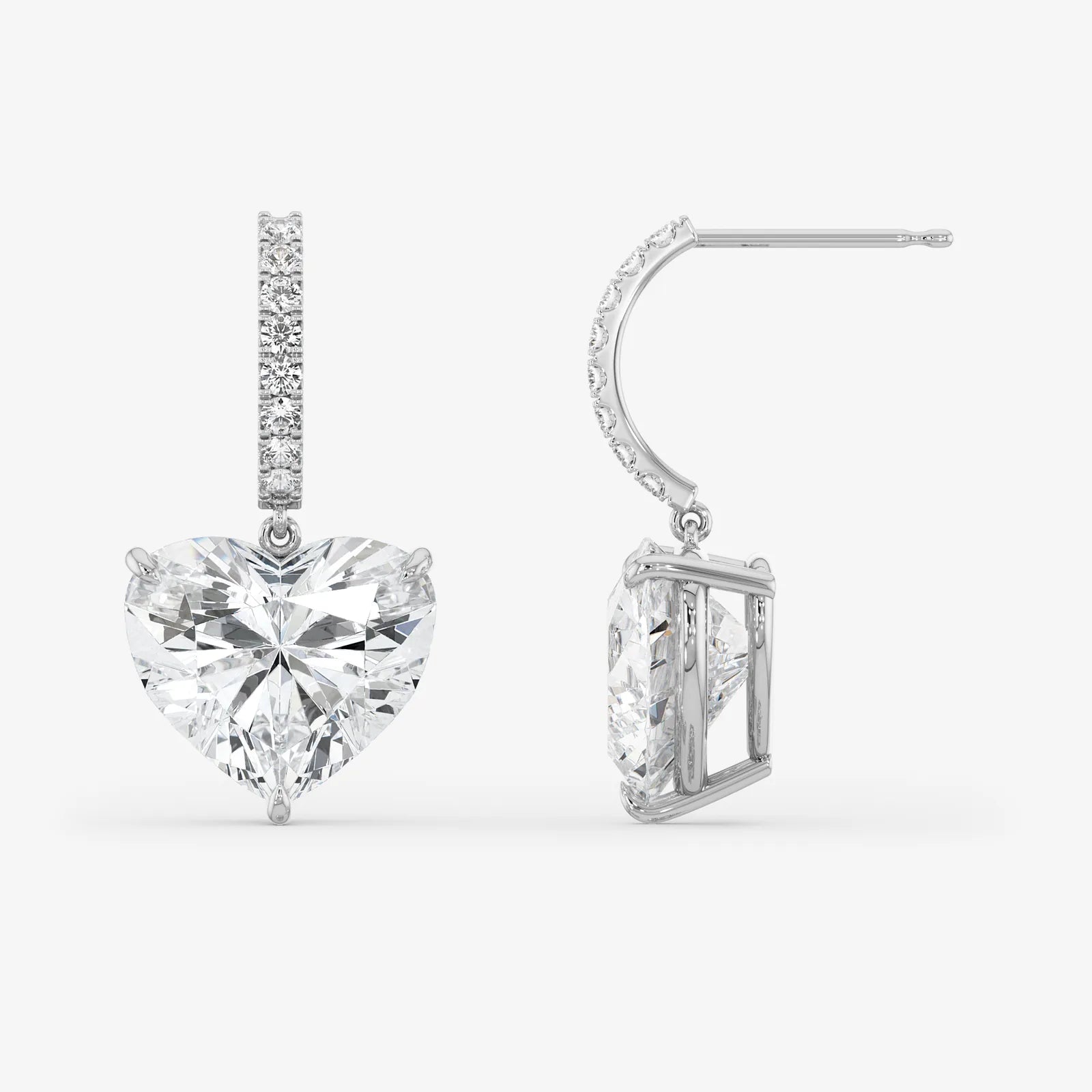 Heart Stone Drop Earrings