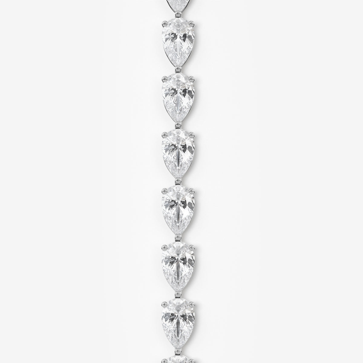 Pear Cut East-West Diamond Tennis Bracelet