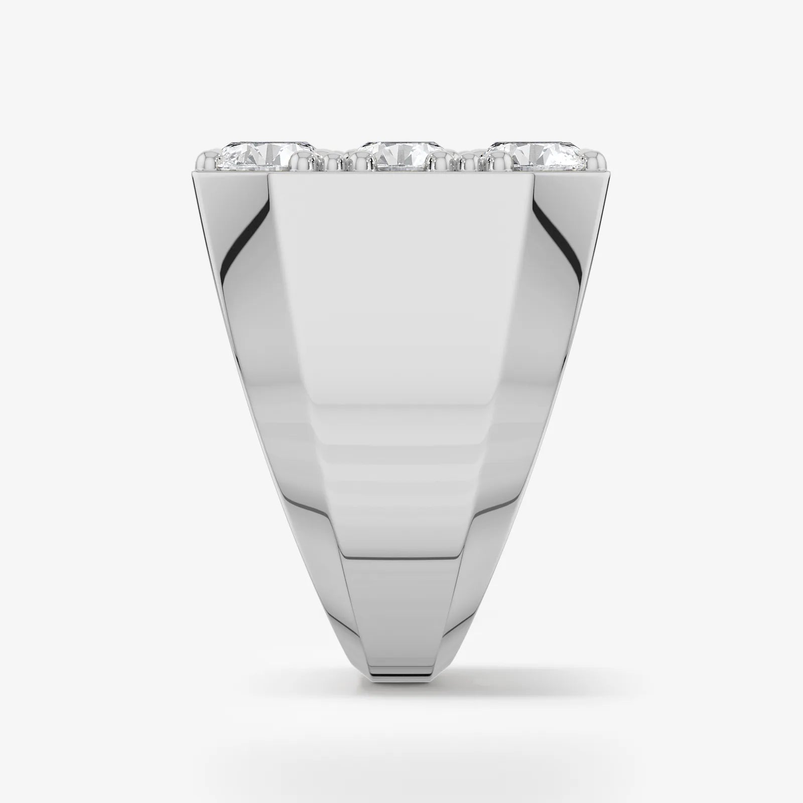 Men's Statement Signet Lab Diamond Ring
