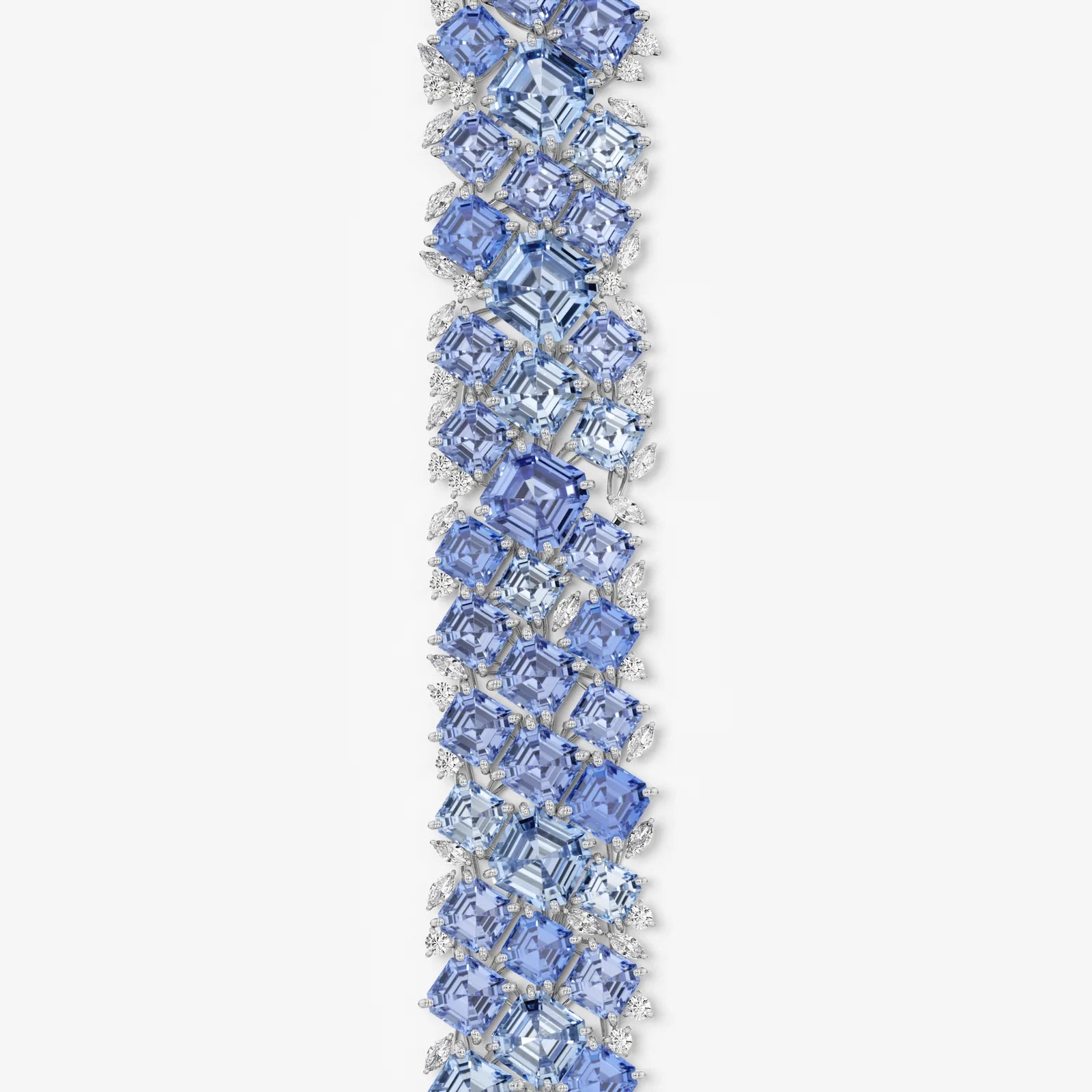 Blue Wave Line Lab-Grown Diamond Bracelet (105 Сt. T.W.)