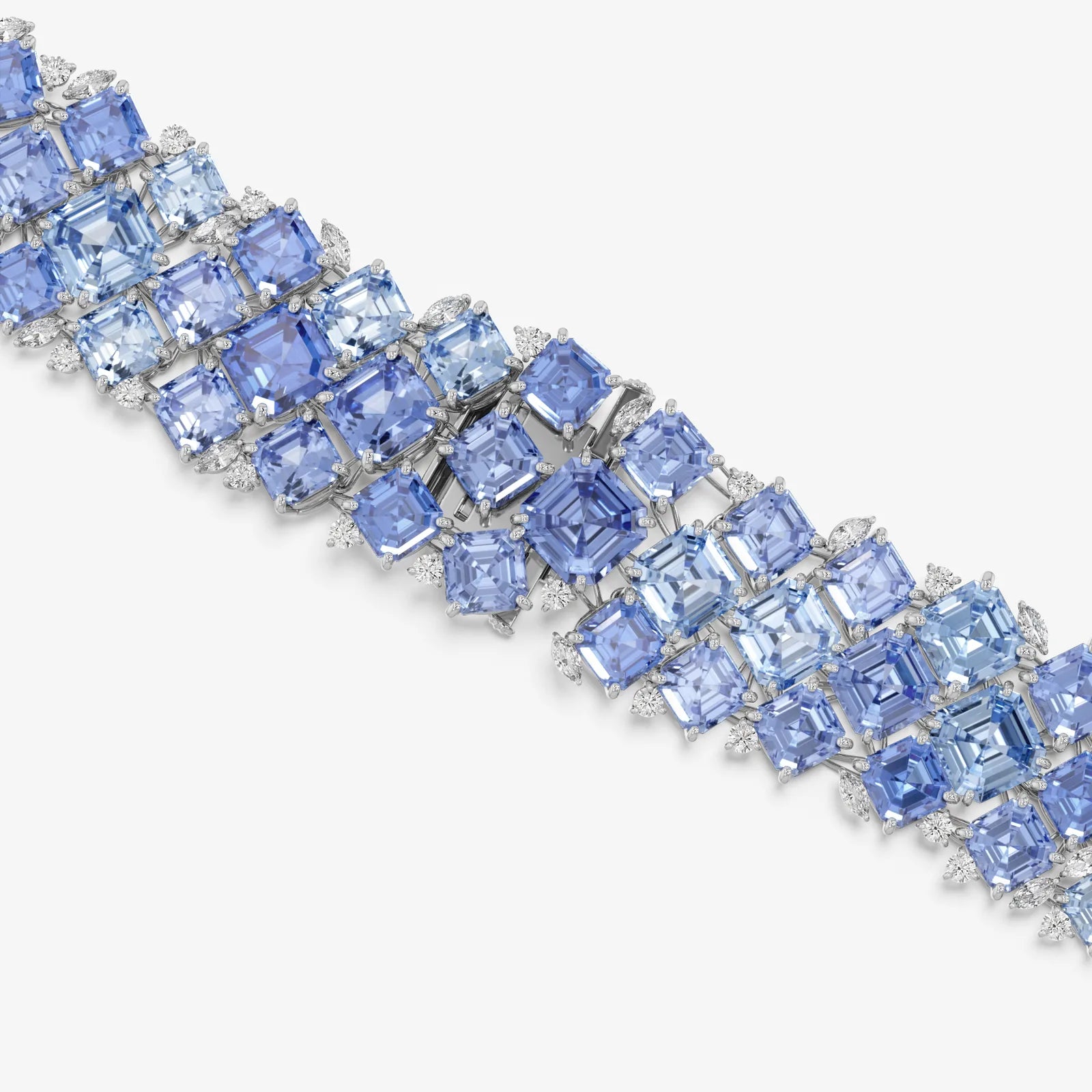 Blue Wave Line Lab-Grown Diamond Bracelet (105 Сt. T.W.)