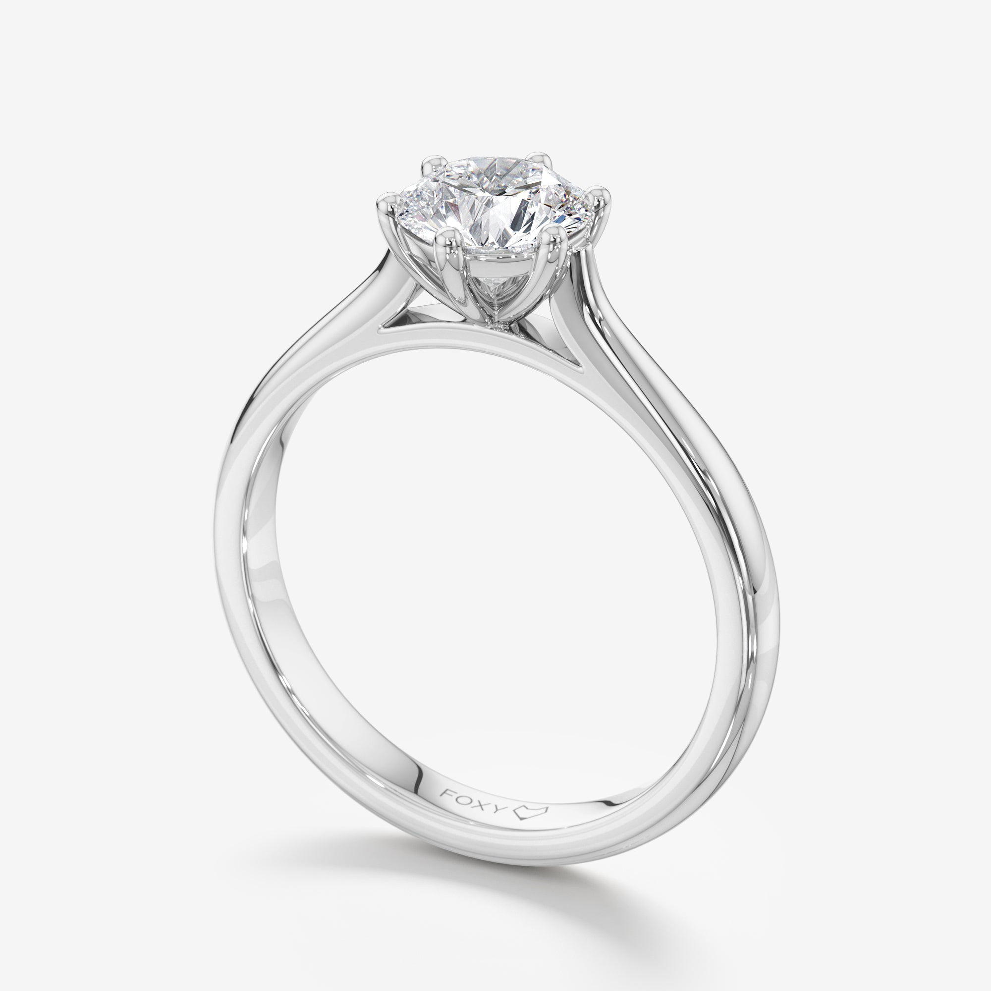 Cathedral 6-Prong Solitaire Engagement Ring