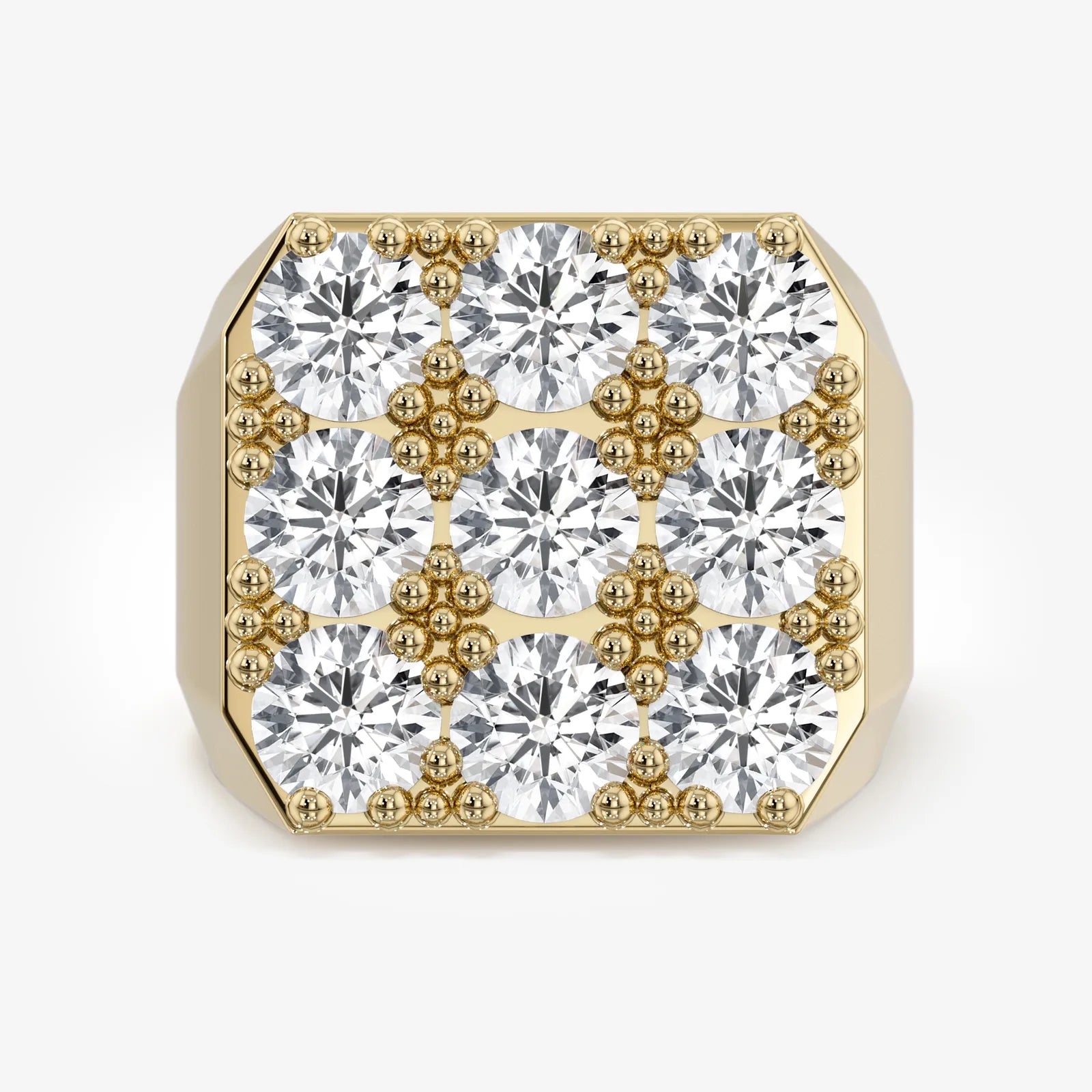 Men's Statement Signet Lab Diamond Ring