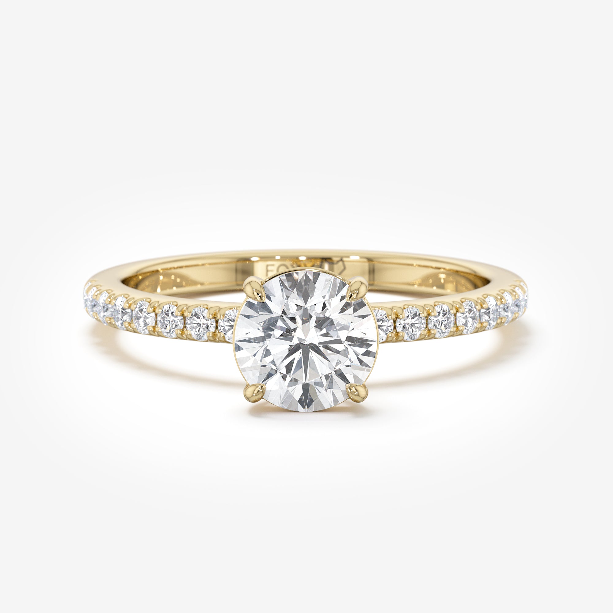 Classic Pavé Diamond Engagement Ring