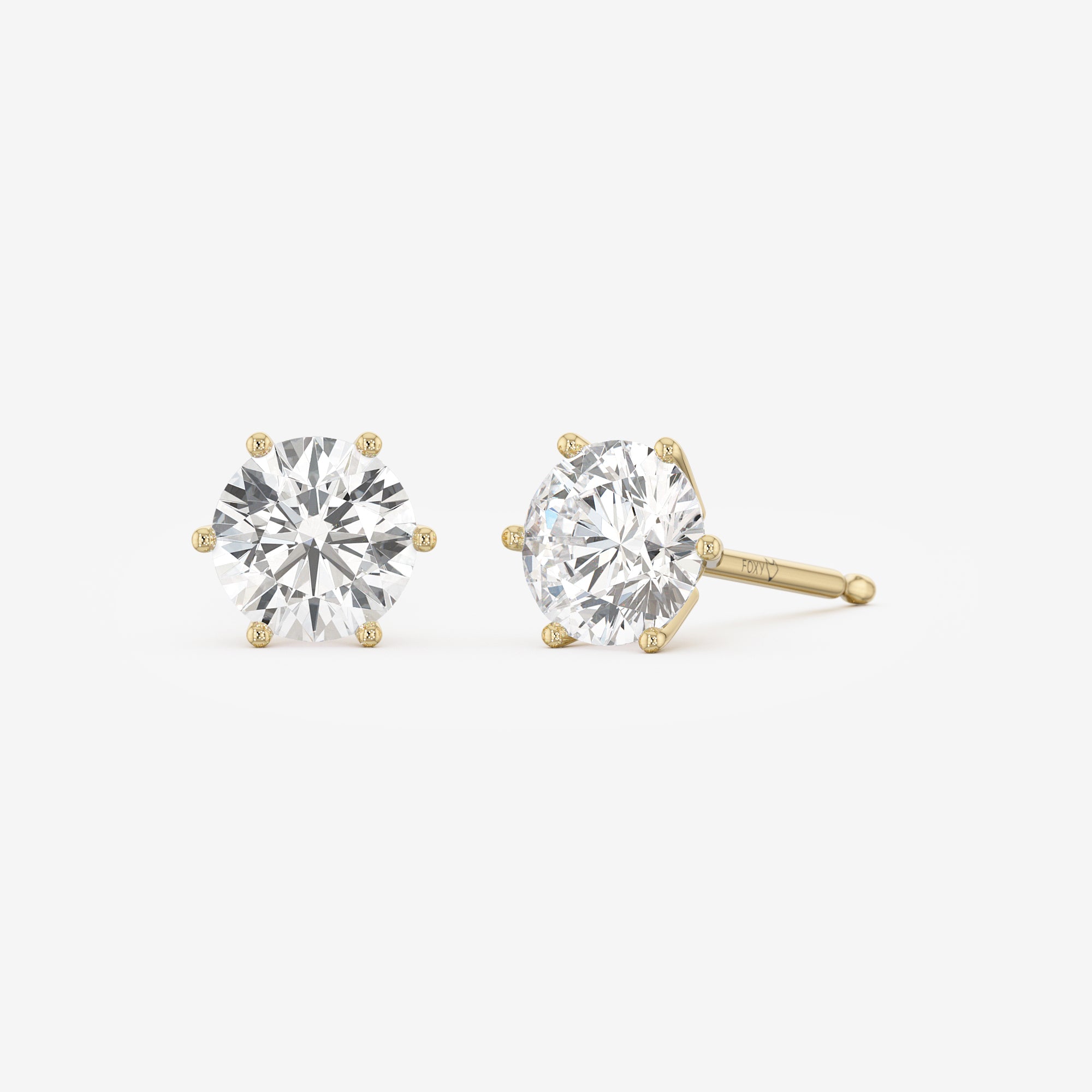 Shown in 1 ct each earring