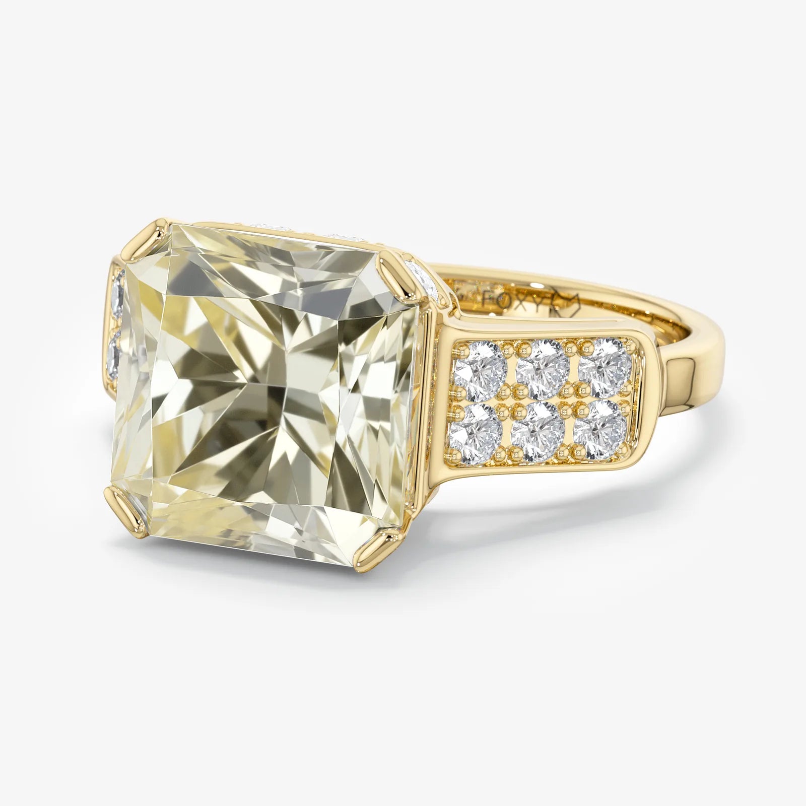Open Moment Asscher Diamond Ring