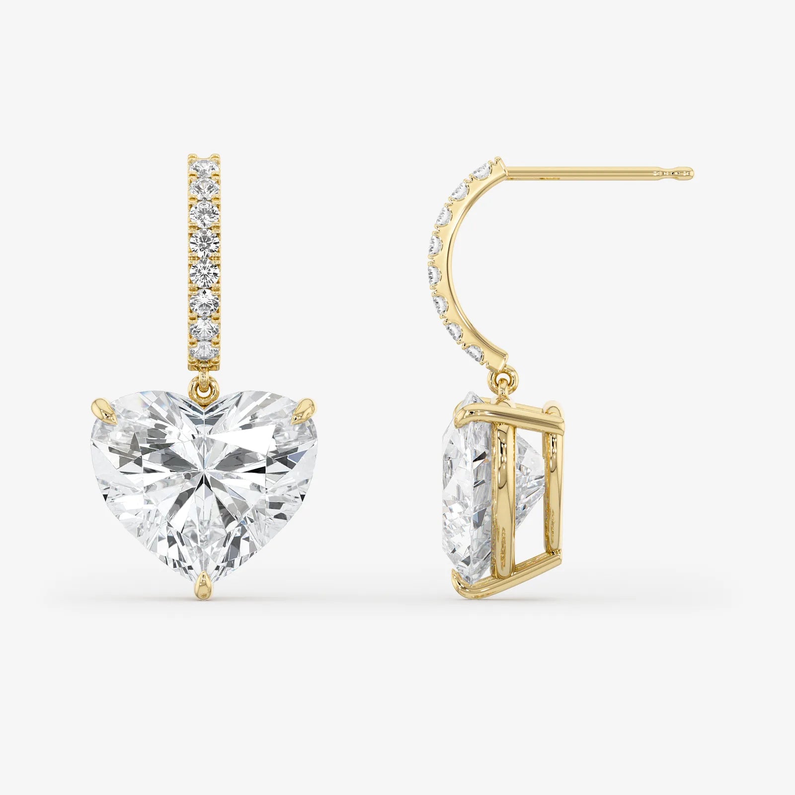 Heart Stone Drop Earrings