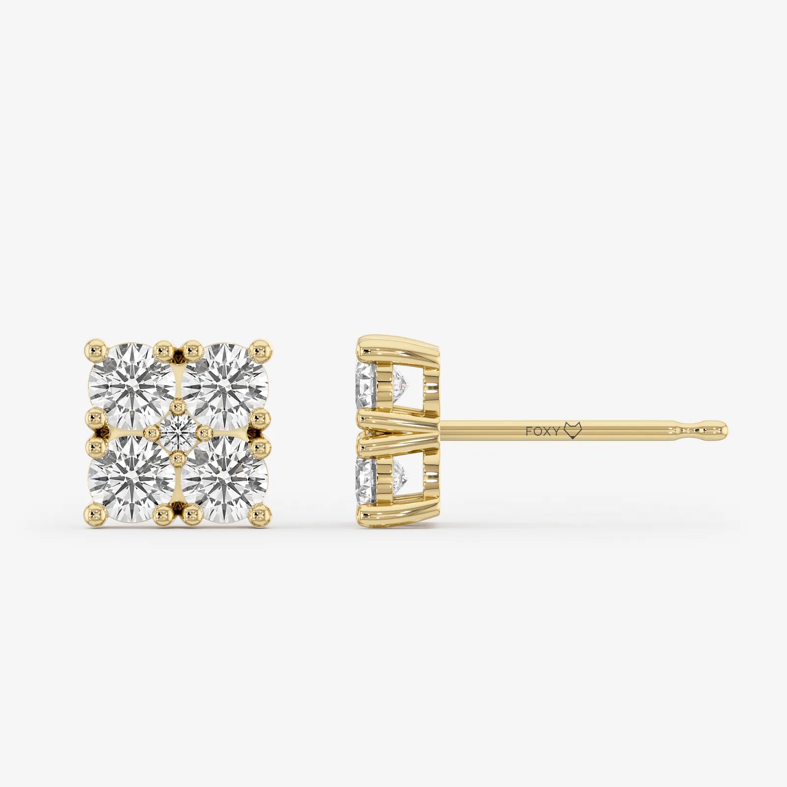 Quad Centre Stud Earrings