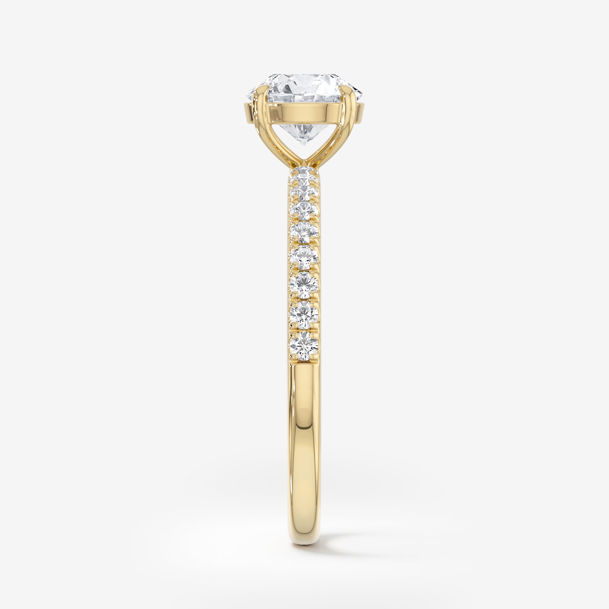 Classic Pavé Diamond Engagement Ring
