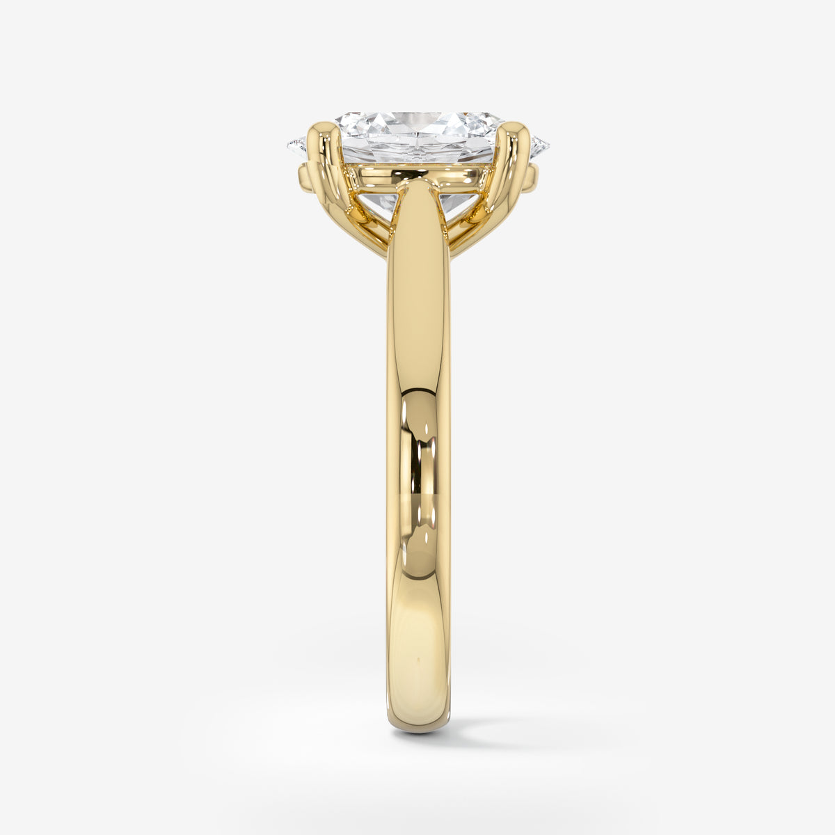 Oval Solitaire Diamond Engagement Ring