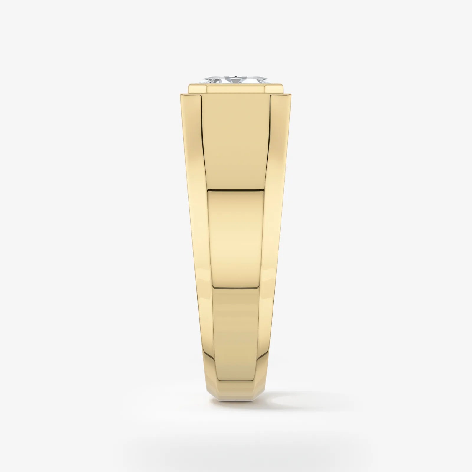 Men's Signet Emerald Cut Lab Diamond Ring