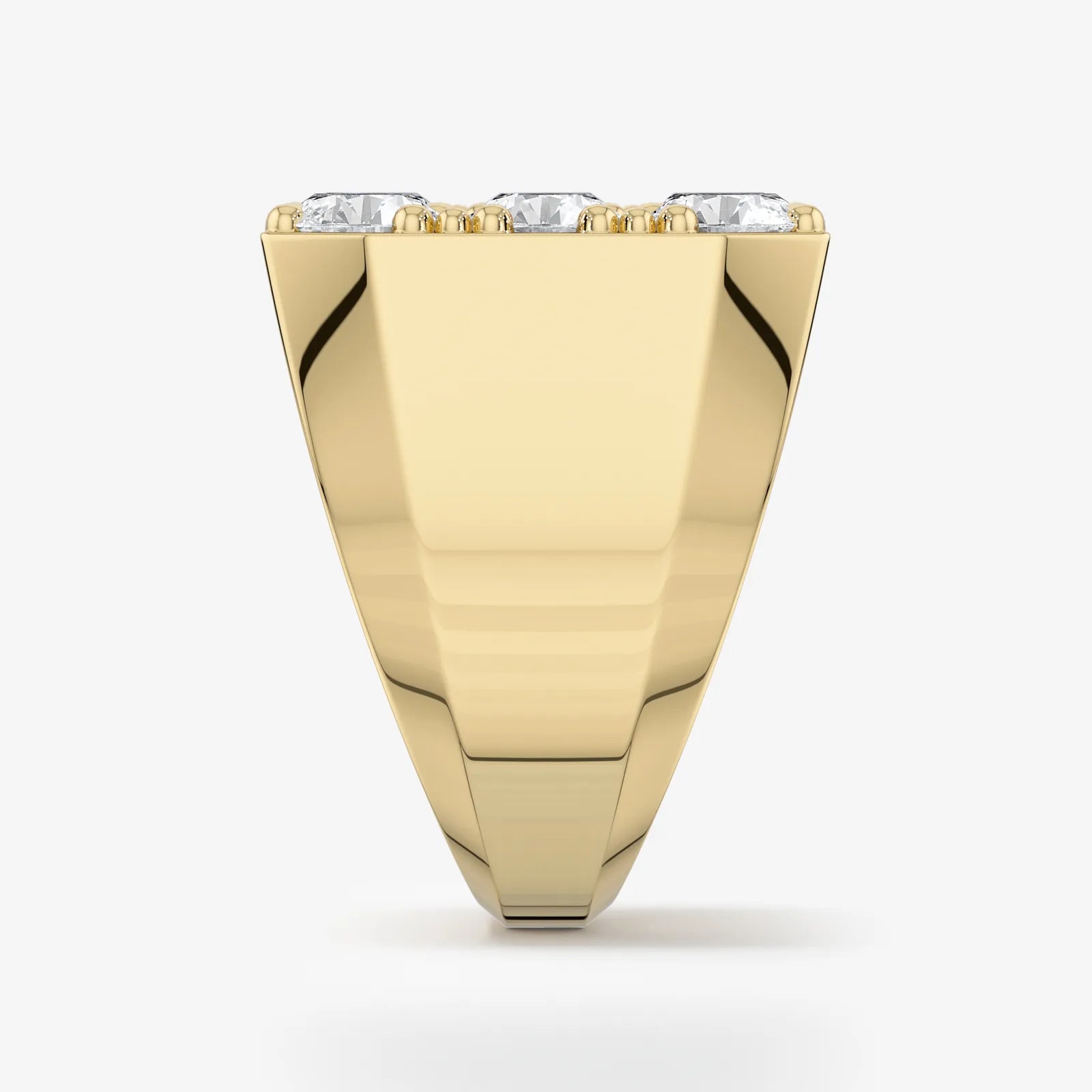 Men's Statement Signet Lab Diamond Ring